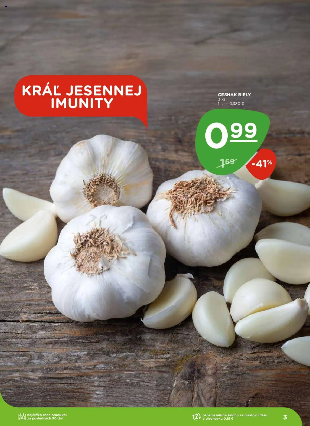 Nové Terno akcie – leták je platný od 16.10.2025 | Strana: 3 | Produkty: Cesnak