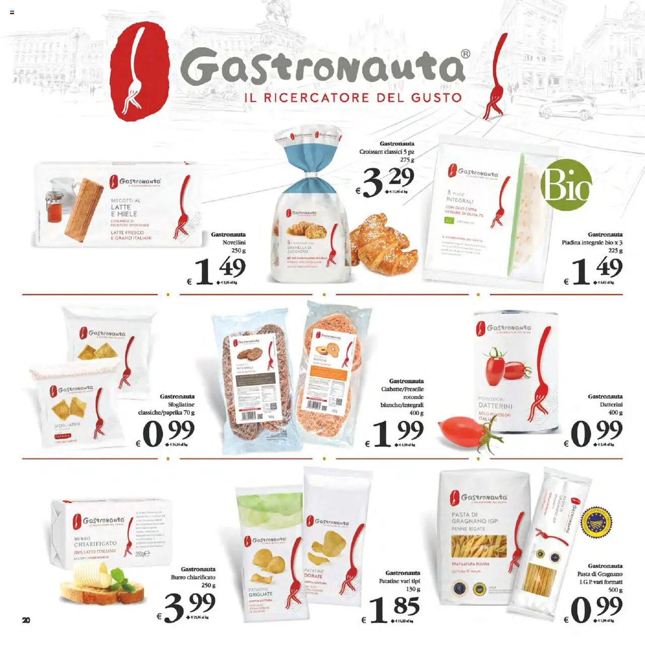 Volantino Decò del 12.08.2025 | Pagina: 20 | Prodotti: Patatine, Biscotti, Croissant, Miele