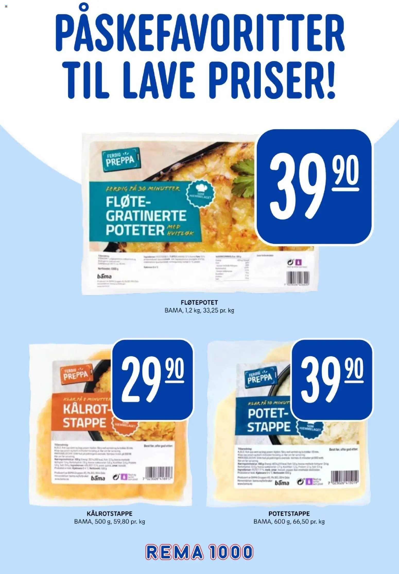 {H1} | Side: 16 | Produkter: Poteter, Kålrot, Prosecco, Hvitløk