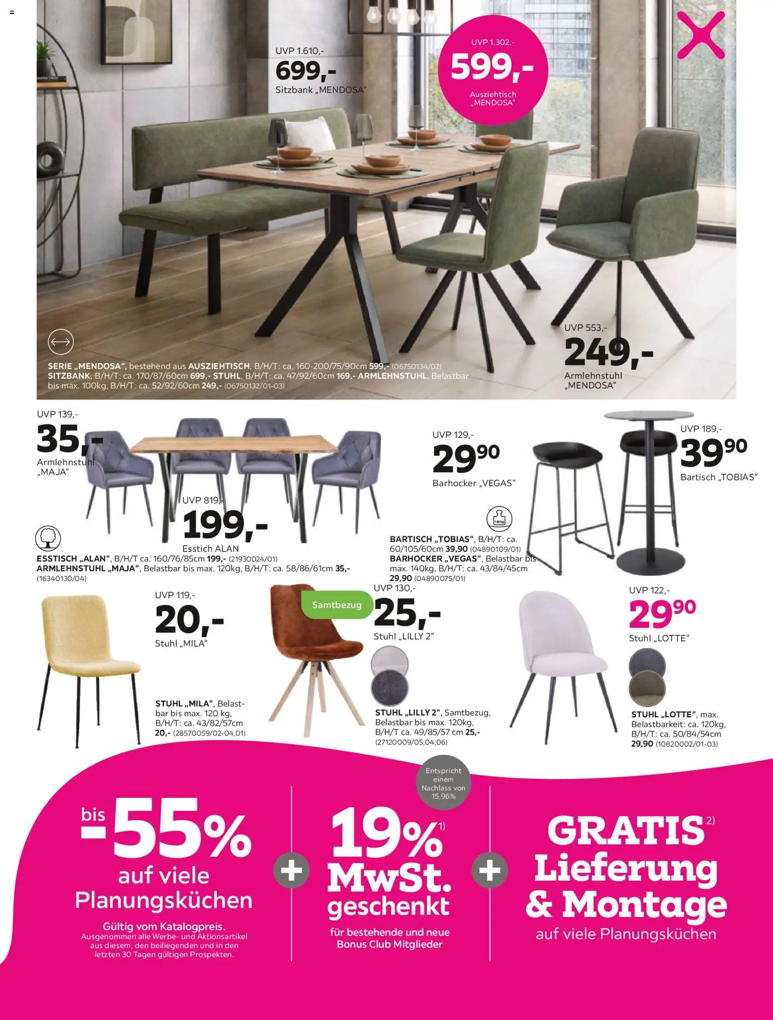 Mömax Prospekt 	 – gültig ab 02.01.2026 | Seite: 7 | Produkte: Esstisch, Bartisch, Barhocker, Stuhl