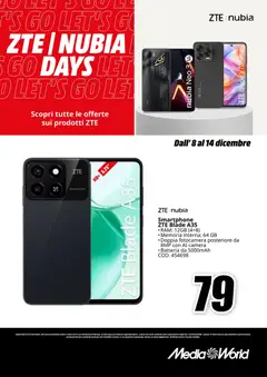 Anteprima del volantino Media World Zte | Nubia Days catalogo valido a partire dal 08.12.2025