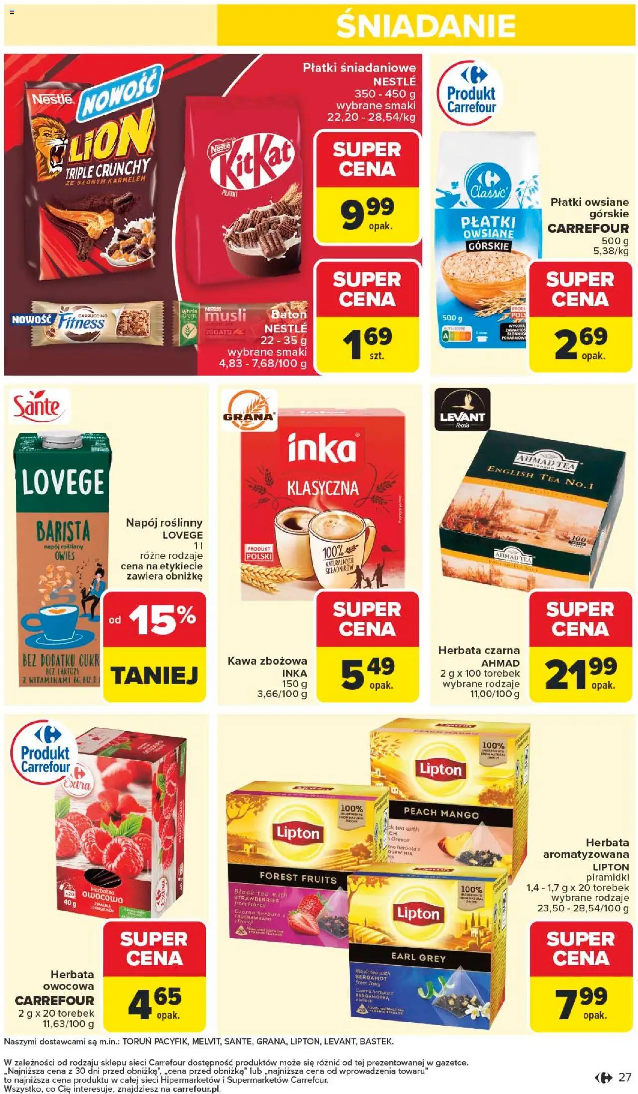 Carrefour Gazetka od 22.09.2025 | Strona: 29 | Produkty: Bez laktozy, Płatki śniadaniowe, Musli, Płatki