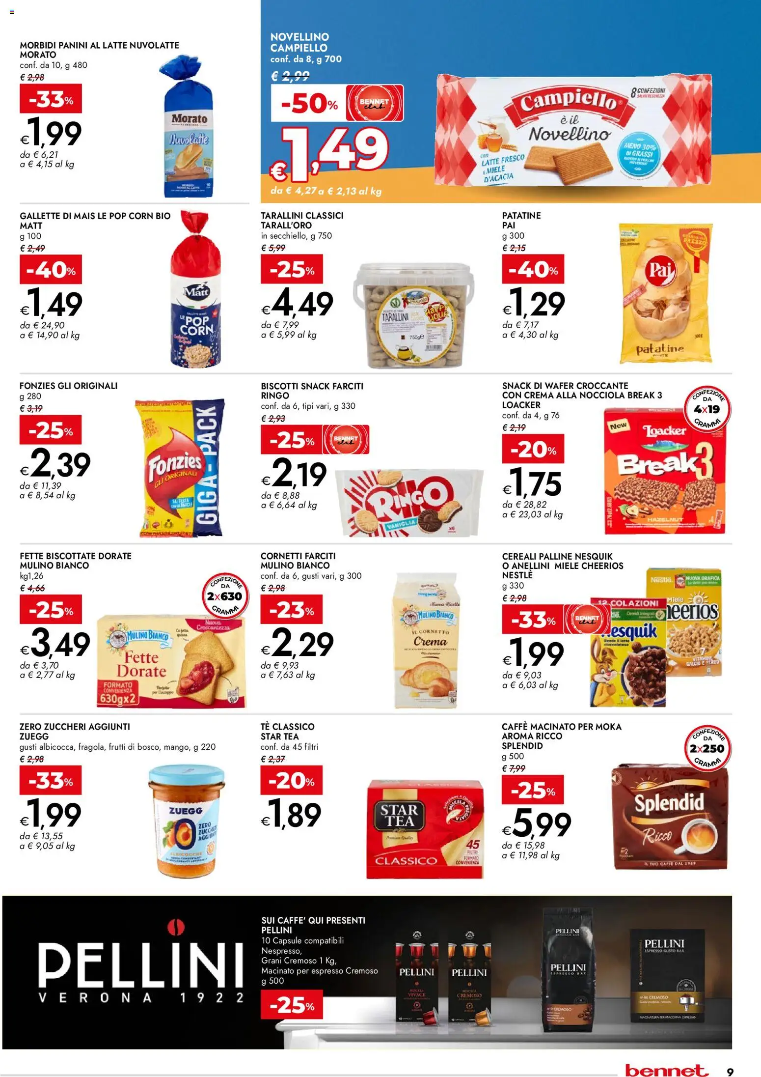 Volantino bennet del 27.11.2025 | Pagina: 9 | Prodotti: Crema, Latte, Mais, Macinato