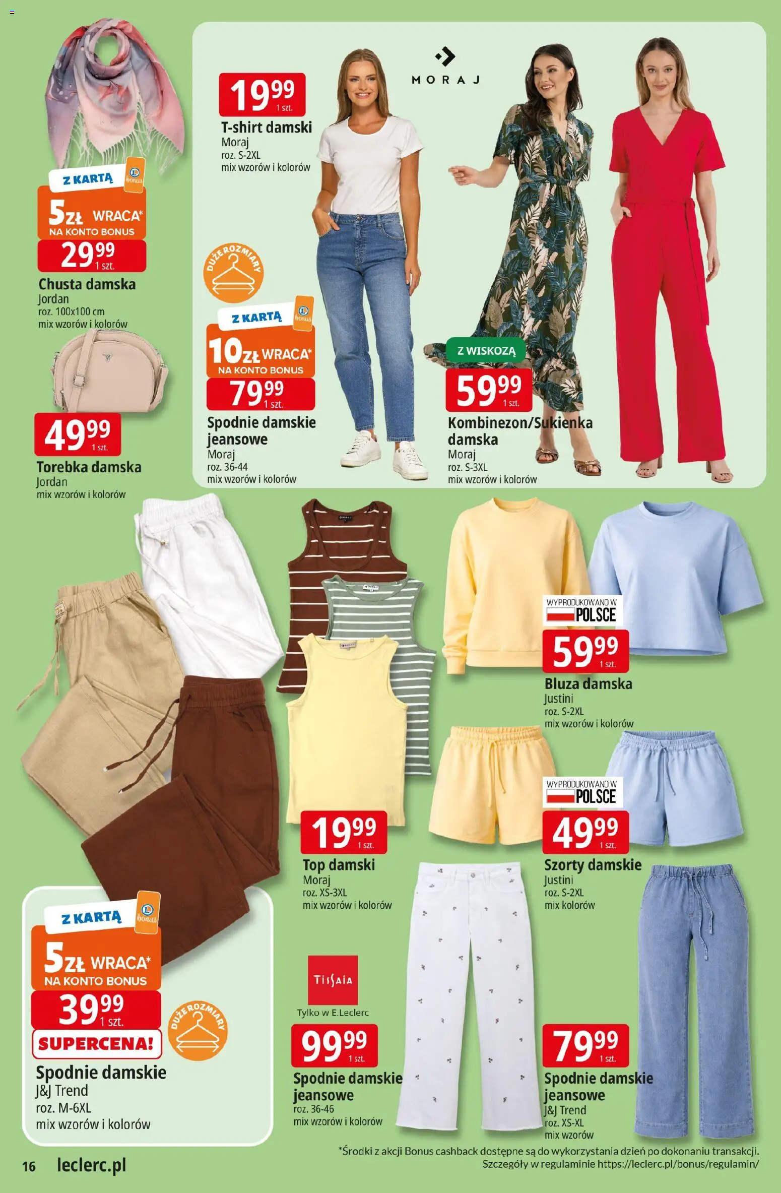 E.Leclerc gazetka - Elbląg od 08.04.2026 | Strona: 16 | Produkty: Szorty, Karta, Top, Spodnie