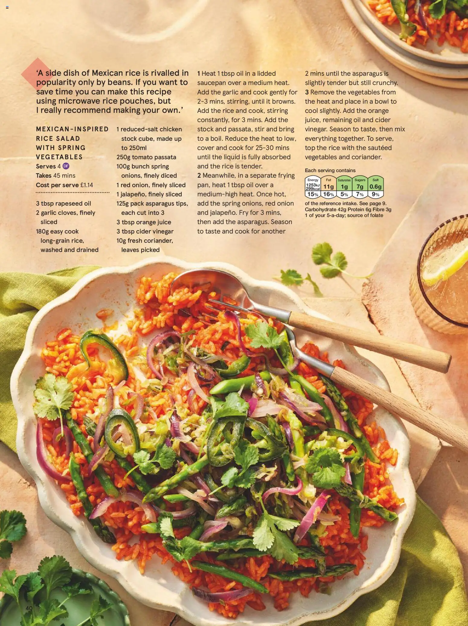 {H1} | Page: 40 | Products: Red onion, Juice, Salad, Orange