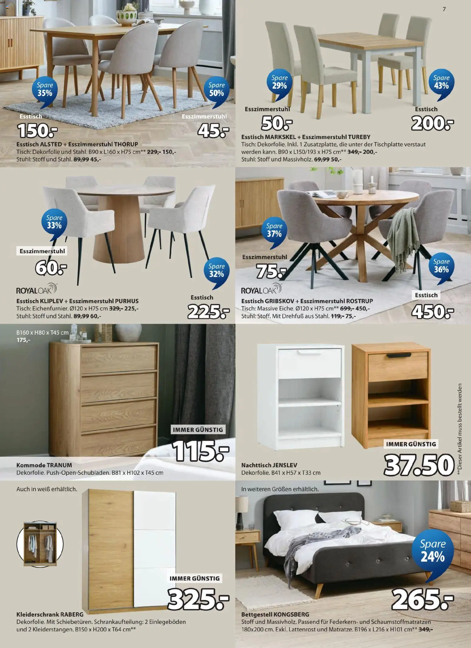 JYSK Prospekt aktuell gültig ab 28.04.2026 | Seite: 7 | Produkte: Kleiderschrank, Kommode, Nachttisch, Tisch