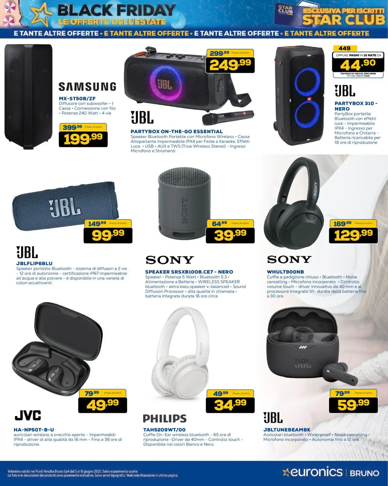 Volantino Euronics del 05.06.2025 | Pagina: 7 | Prodotti: Microfono, Speaker, USB, Batteria