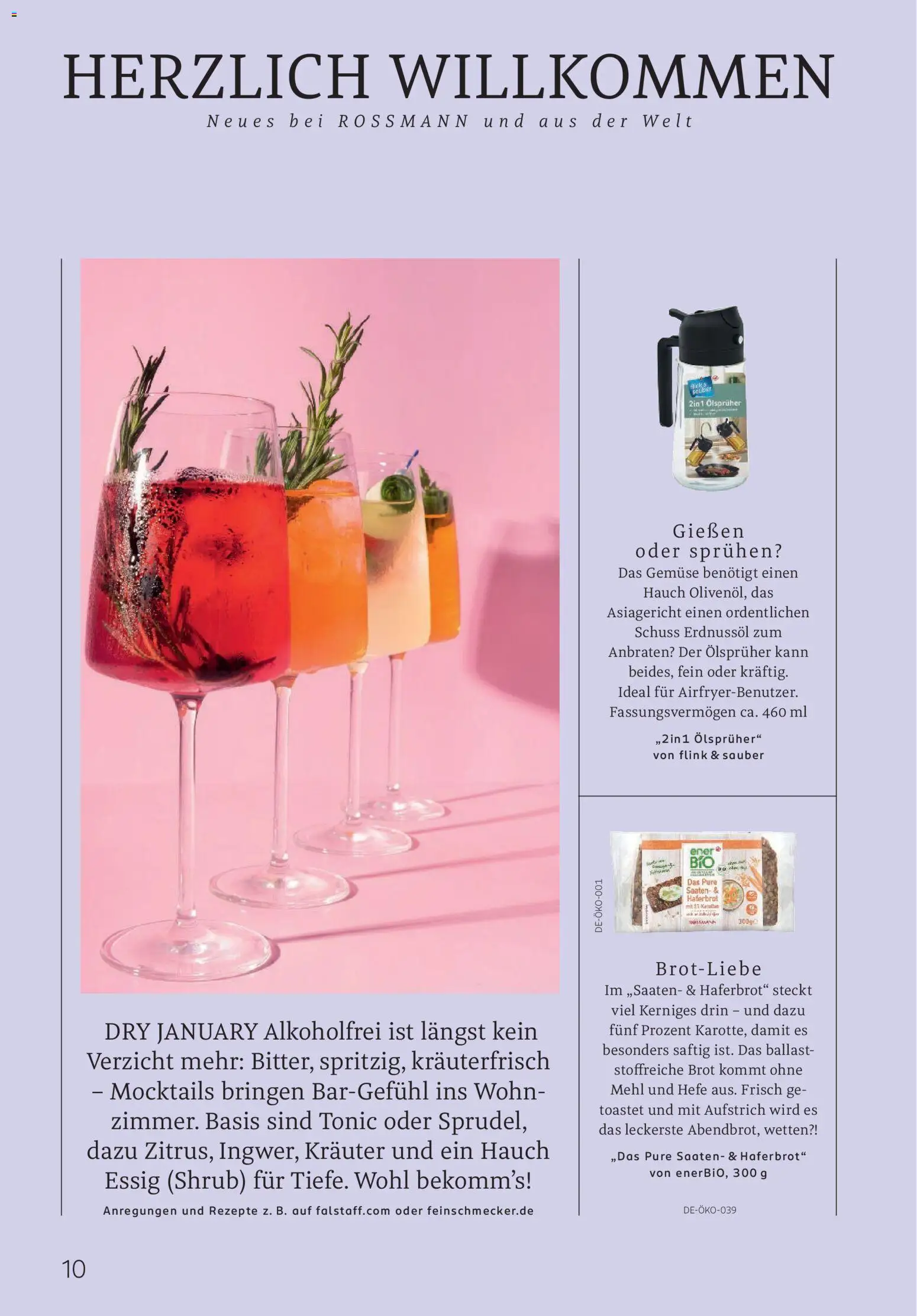 Rossmann Centaur – gültig ab 01.01.2026 | Seite: 10 | Produkte: Mehl, Essig, Gemüse, Brot