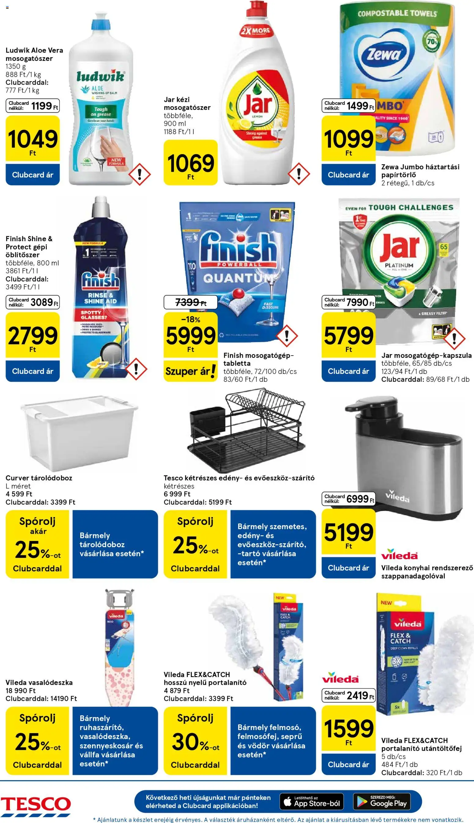 Tesco akciós ujság - amely érvényes a következő dátumtól: 02.01.2026 | Oldal: 14 | Termékek: Szennyeskosár, Papírtörlő, Rendszerező, Aloe vera