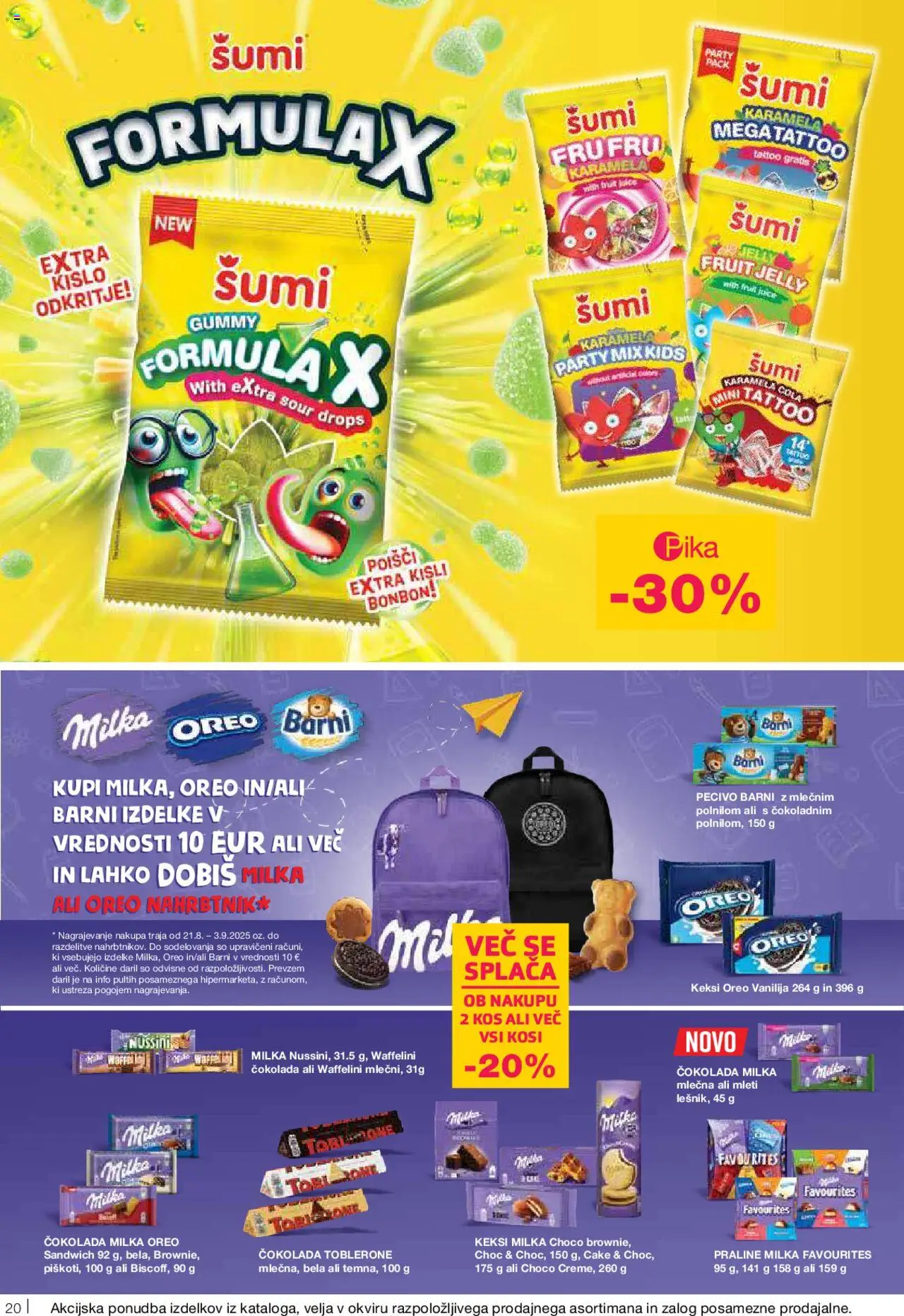 Mercator katalog │ velja od 21.08.2025 | Stran: 20 | Izdelki: Keksi, Kos, Cokolada