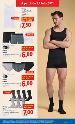 Pré-visualização Livergy Camisola Interior, 100% Algodão. Tam. M ao XL válido de 03.11.2025 | Página: 3 | Produtos: Top, Camisola, Meias, Cuecas