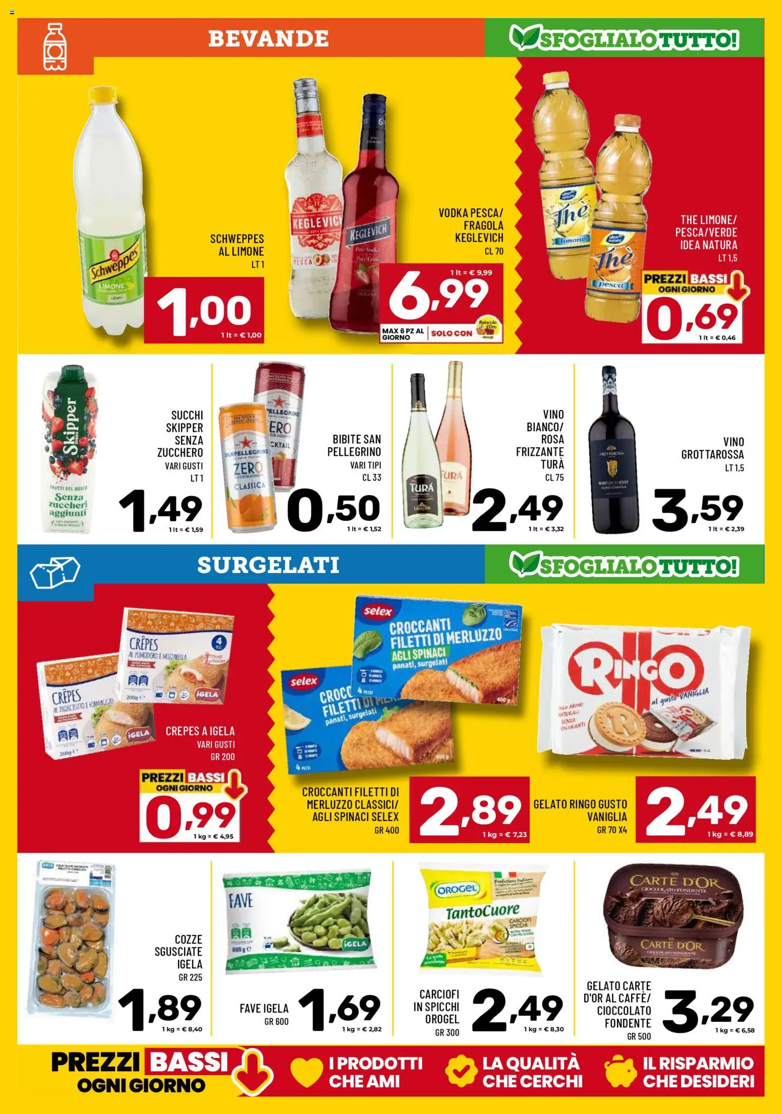 Volantino Il Centesimo del 27.03.2026 | Pagina: 16 | Prodotti: Cioccolato, Merluzzo, Cozze, Spinaci