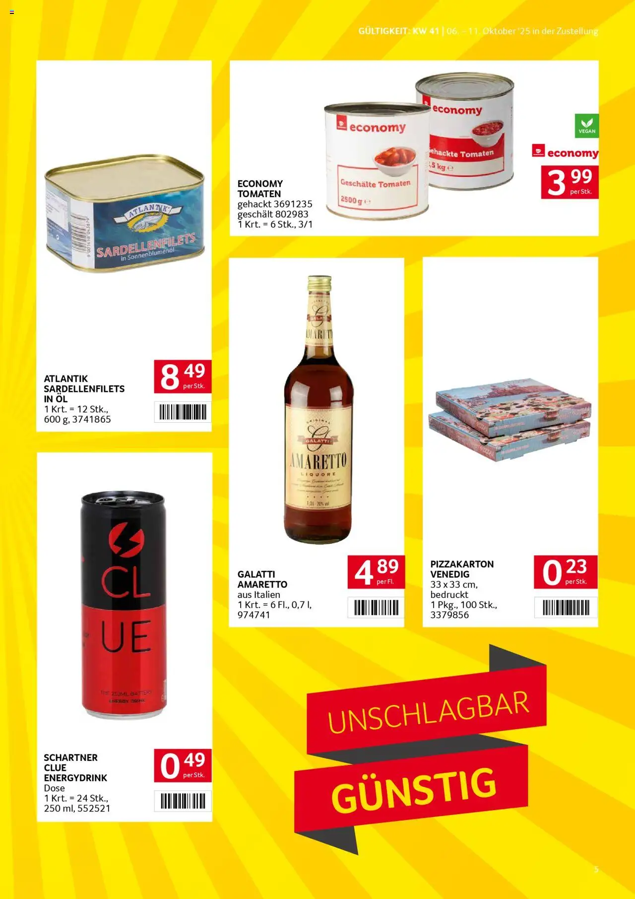 Transgourmet Zustellaktion gültig ab 05.10.2025 | Seite: 5 | Produkte: Öl, Tomaten