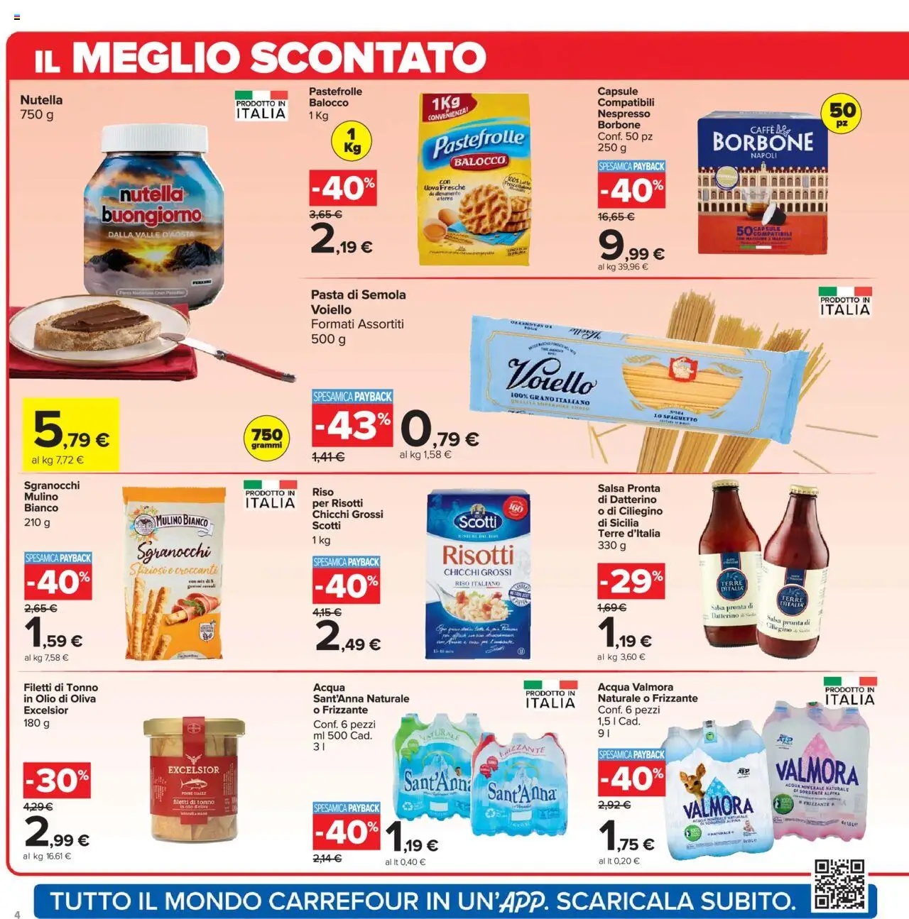 Volantino Carrefour del 26.09.2025 | Pagina: 4 | Prodotti: Caffè, Salsa, Tonno, Olio di Oliva