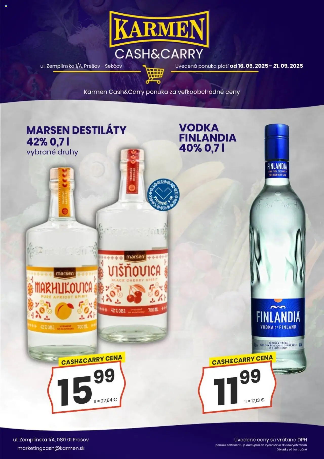 Nové KARMEN CBA akcie – leták je platný od 16.09.2025 | Strana: 5 | Produkty: Vodka, Finlandia
