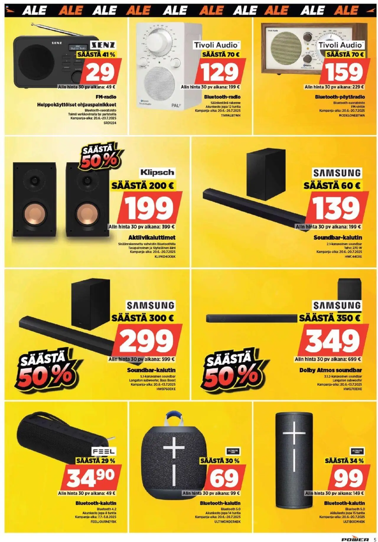  | Sivu: 5 | Tuotteet: Audio, Soundbar