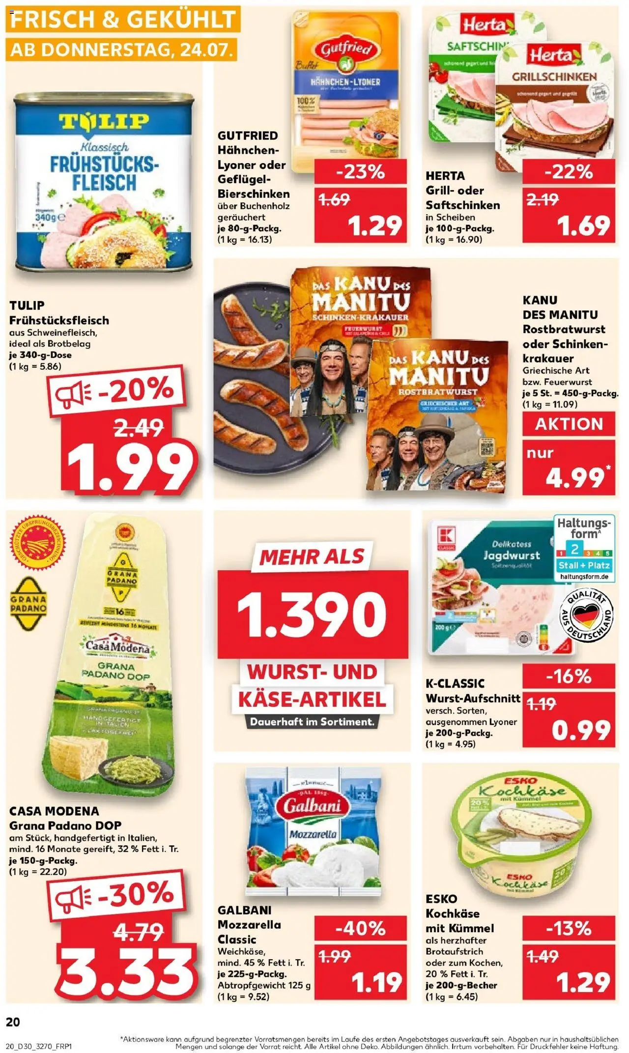 Kaufland prospekt Brandenburg An Der Havel	 - gültig ab dem 27.07.2025 | Seite: 43 | Produkte: Grill, Hahnchen, Mozzarella, Schinken