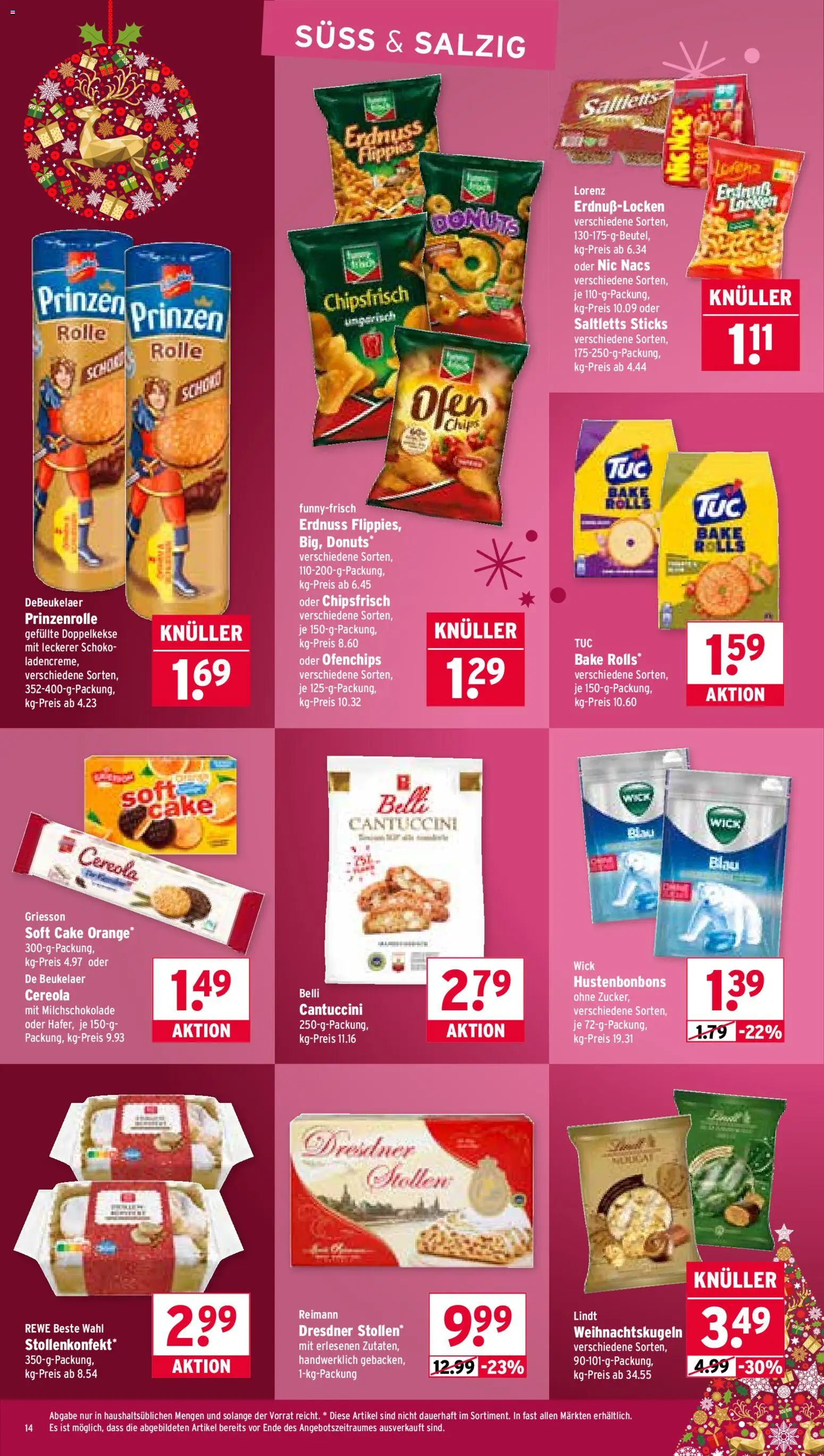 Wasgau Prospekt 	 – gültig ab 08.12.2025 | Seite: 14 | Produkte: Ofen, Lindt