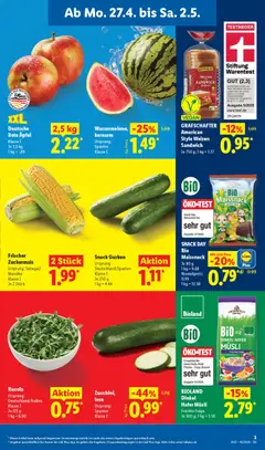 Lidl Prospekt ab 27.04.2026 gültig | Seite: 5 | Produkte: Gewicht, Matratze, Bad, Blumen
