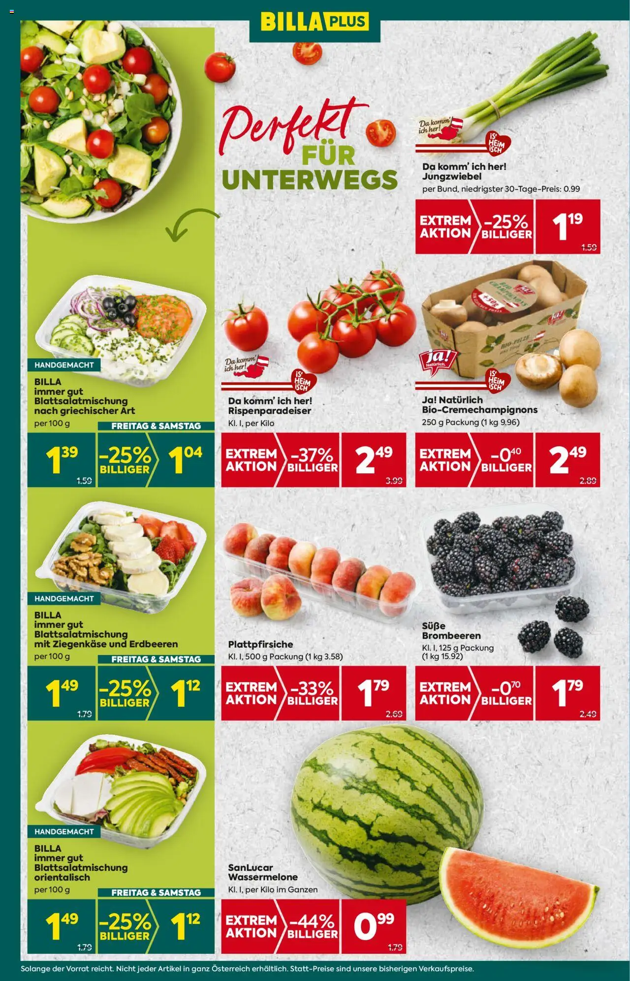 Billa Plus Flugblatt - Salzburg gültig ab 07.08.2025 | Seite: 10 | Produkte: Erdbeeren, Wassermelone