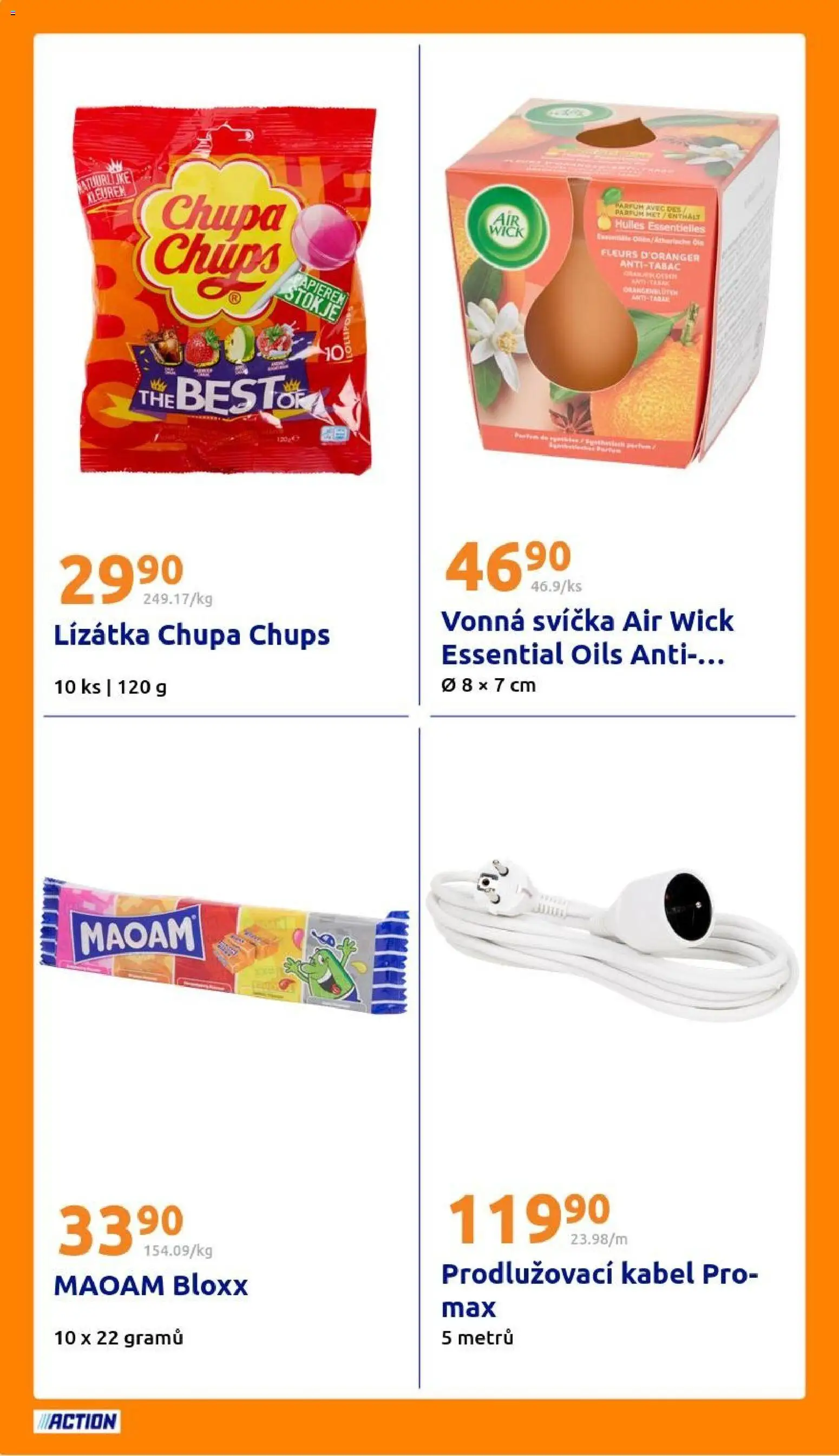 Action leták od 10.12.2025 | Strana: 20 | Produkty: Kabel, Svíčka, Air Wick, Prodlužovací kabel