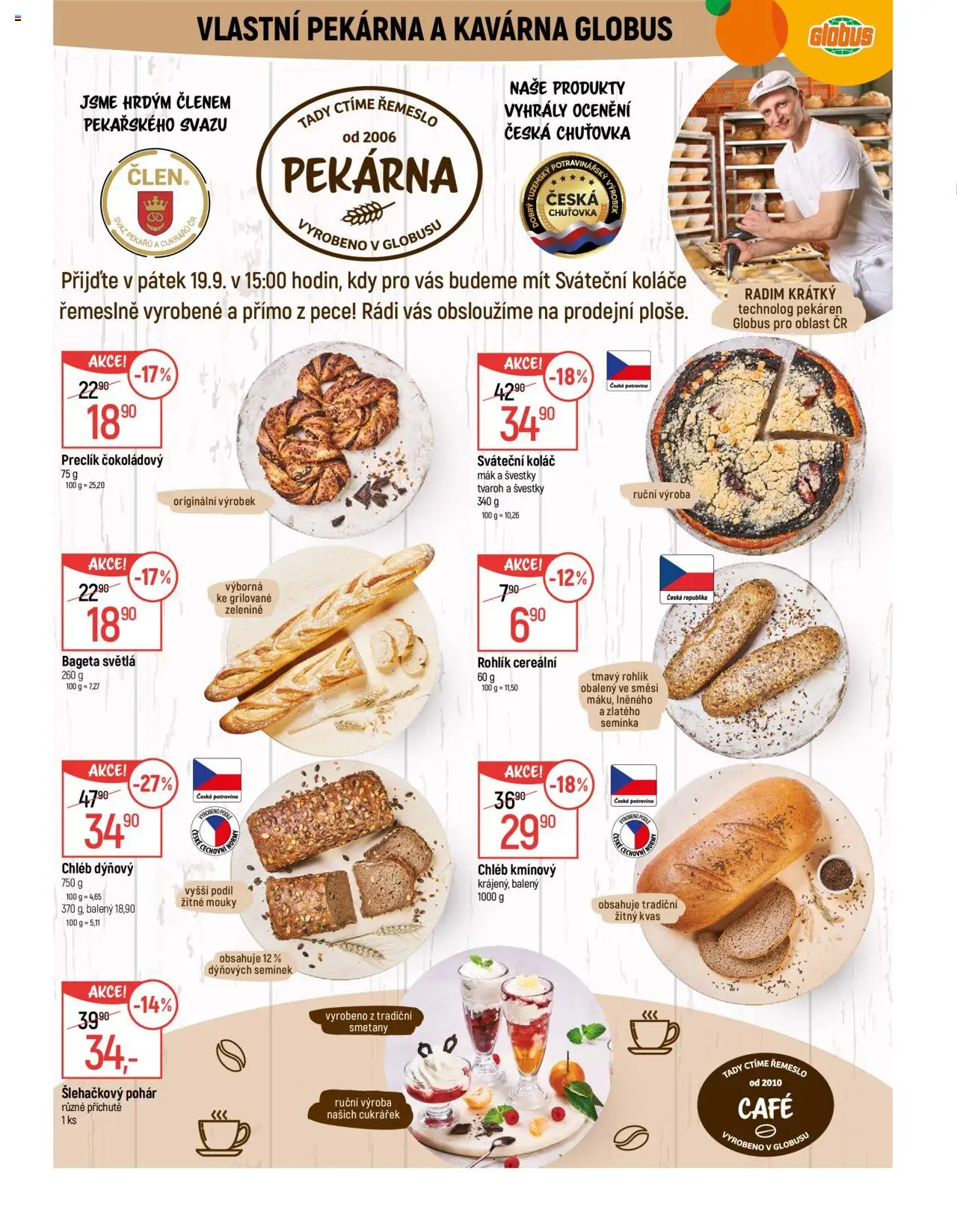 Globus leták - České Budějovice od 17.09.2025 | Strana: 9 | Produkty: Globus, Chléb, Tvaroh, Semínka