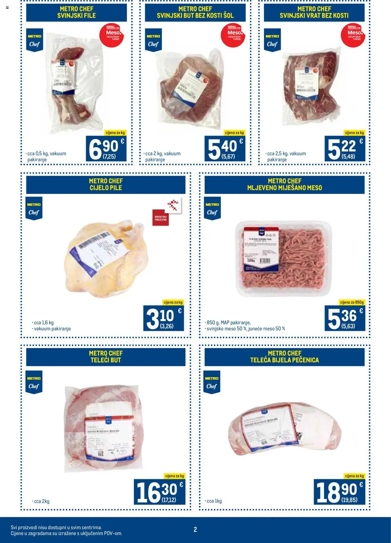 Metro katalog | vrijedi od 16.09.2025 | Stranica: 2 | Proizvodi: Svinjski vrat, Svinjsko meso, Svinjski but, Meso