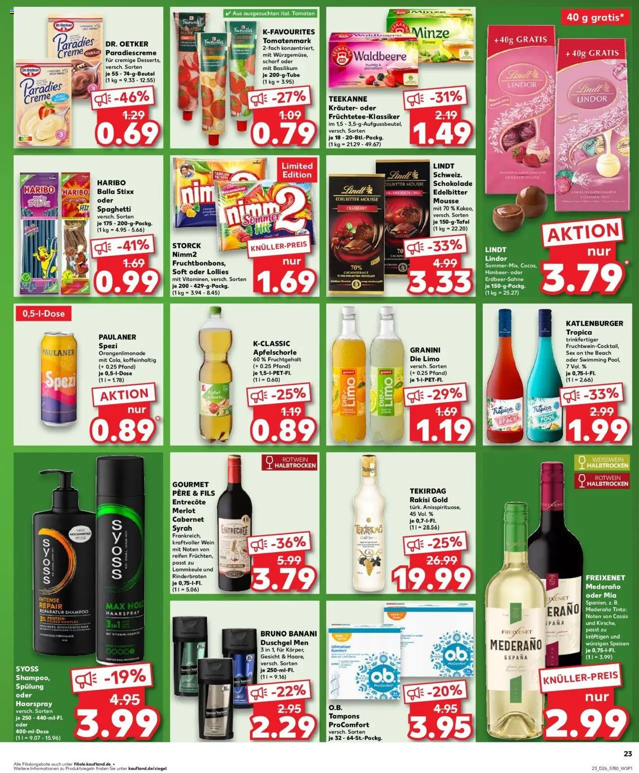 Kaufland prospekt Erding	 - gültig ab dem 29.06.2025 | Seite: 2 | Produkte: Entrecote, Zitrone, Wein, Lindt