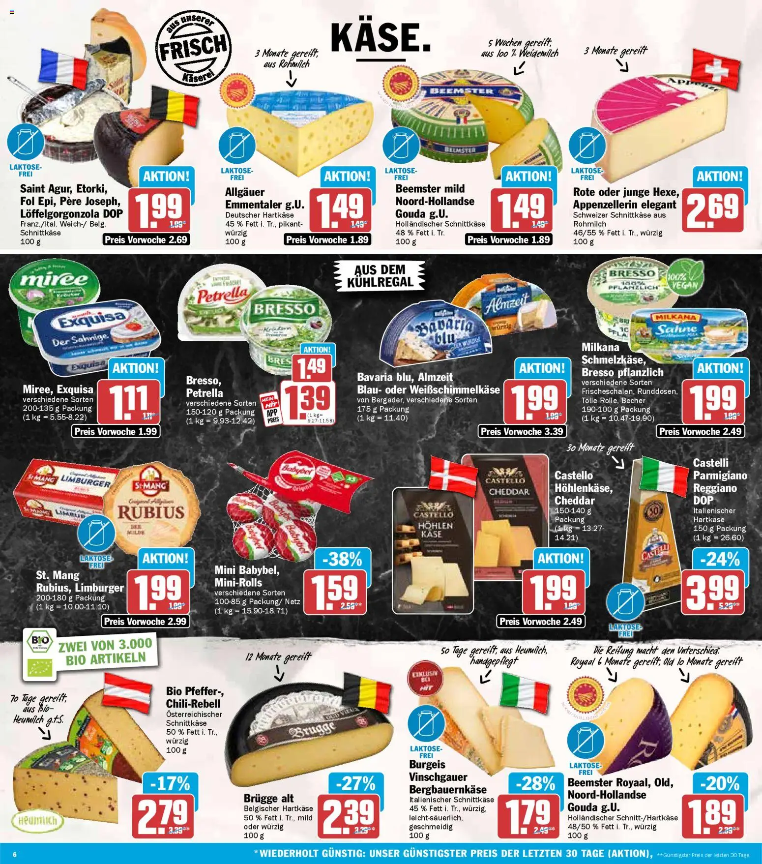 HIT - Bayern – gültig ab 24.11.2025 | Seite: 6 | Produkte: Käse, Milkana, Exquisa, Sahne