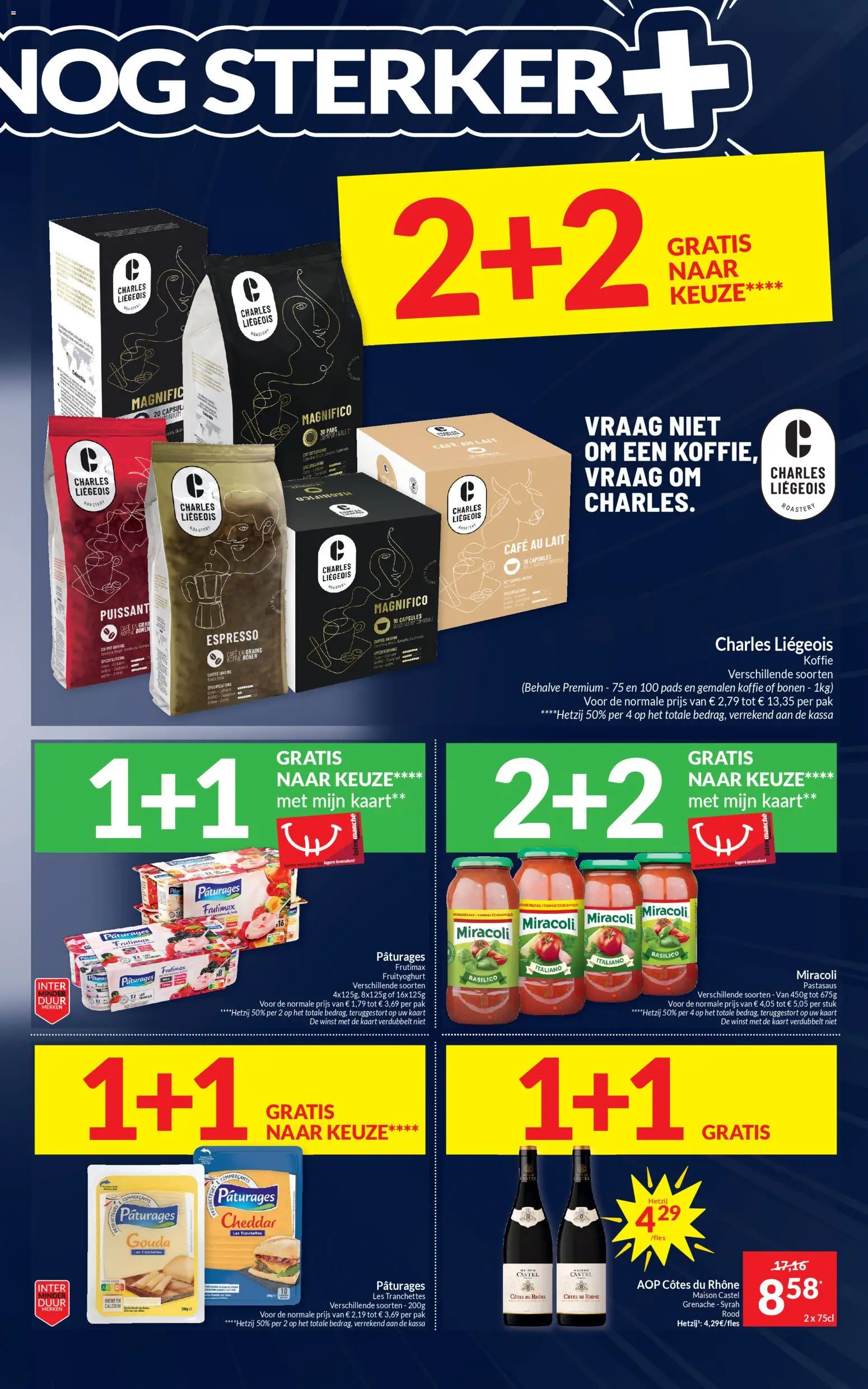 {H1} | Pagina: 3 | Producten: Csirkecombfile, Cheddar, Gouda, Koffie