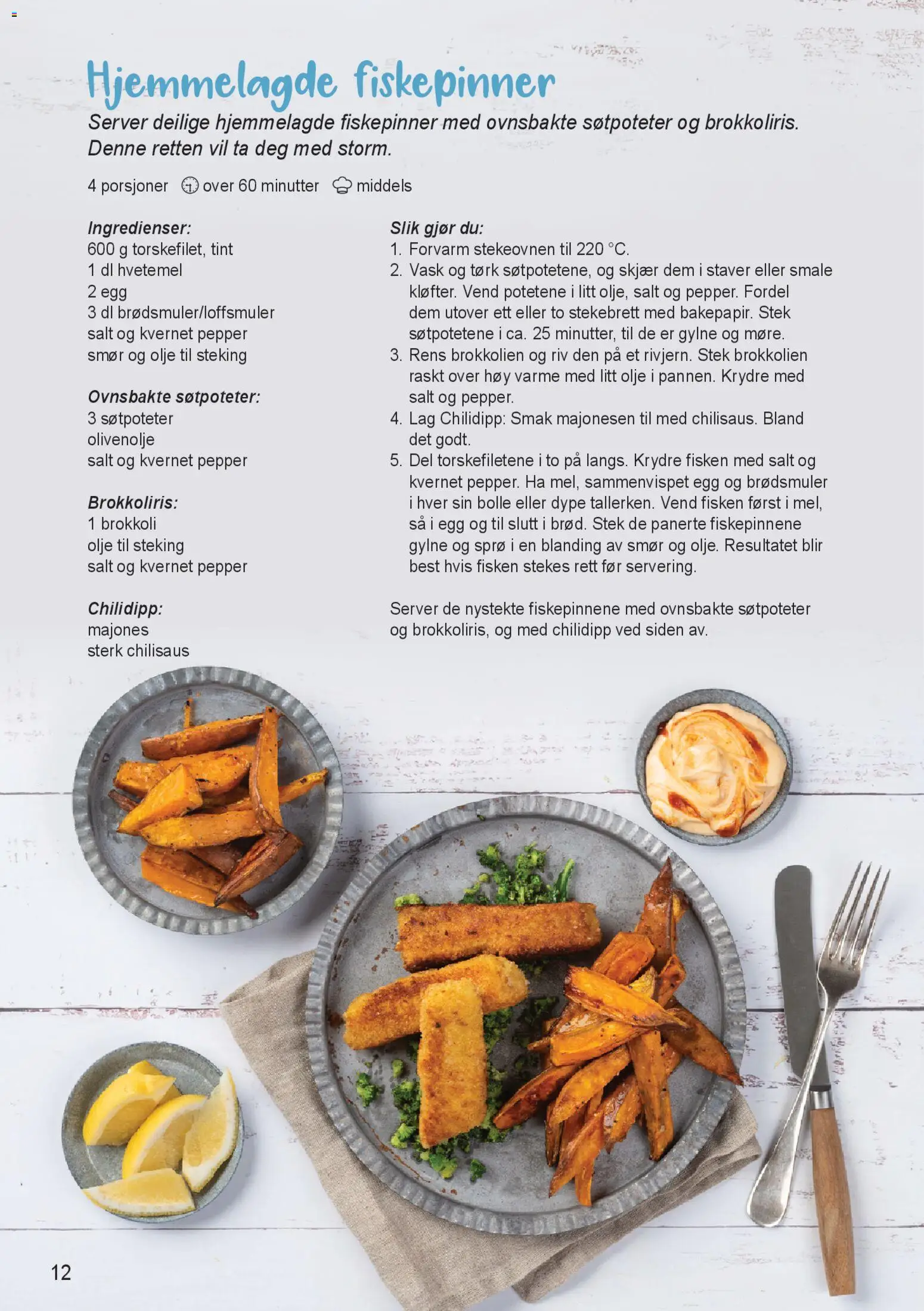 {H1} | Side: 12 | Produkter: Smør, Egg, Brokkoli, Grep