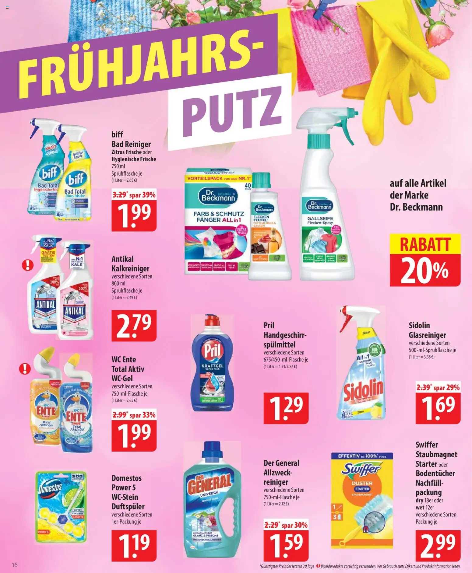 Famila Prospekt 	 – gültig ab 09.03.2026 | Seite: 16 | Produkte: Bad, Pril, Swiffer, Ente