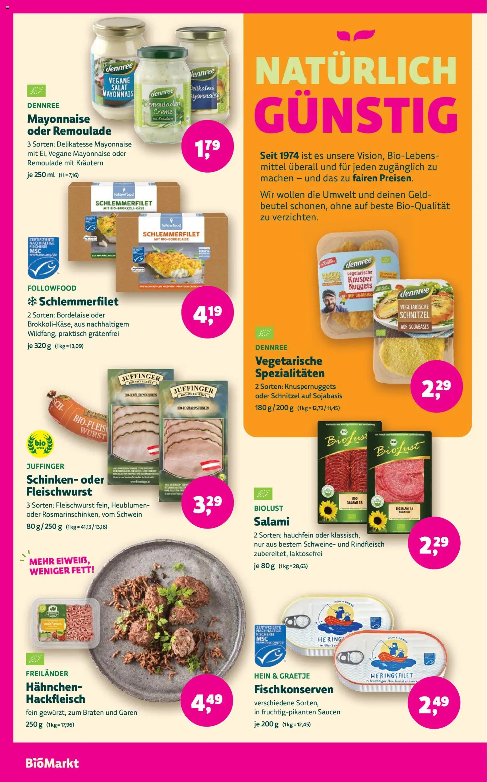 BioMarkt Prospekt – gültig ab 02.01.2026 | Seite: 12 | Produkte: Schnitzel, Creme, Wurst, Hackfleisch