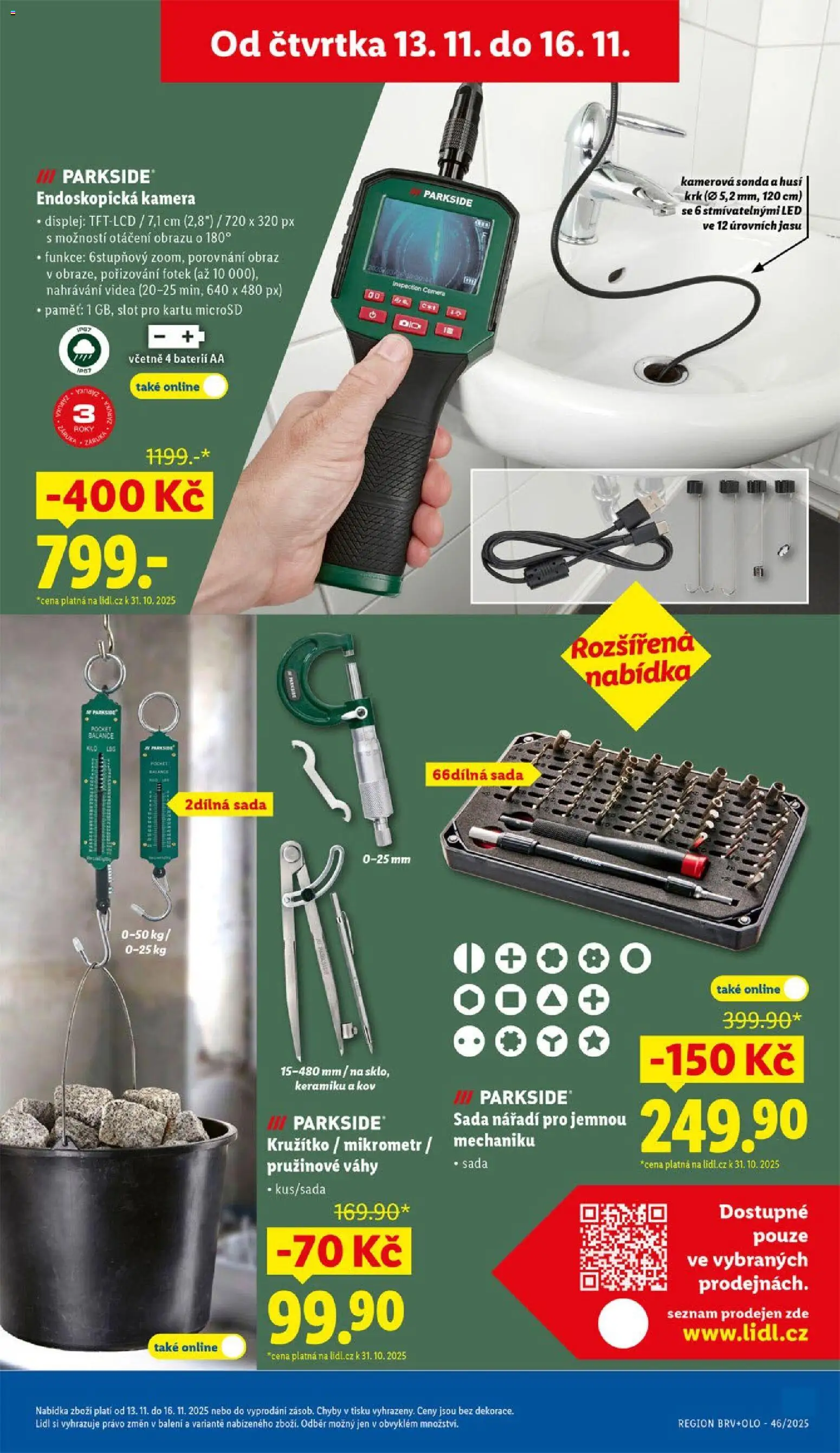 Lidl leták od 13.11.2025 | Strana: 49 | Produkty: Parkside, Endoskopická kamera, Kamera, LED