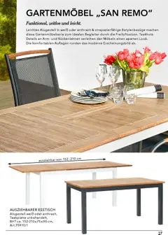 Rahaus Prospekt Gartenmöbel ab 07.04.2025 gültig | Seite: 27