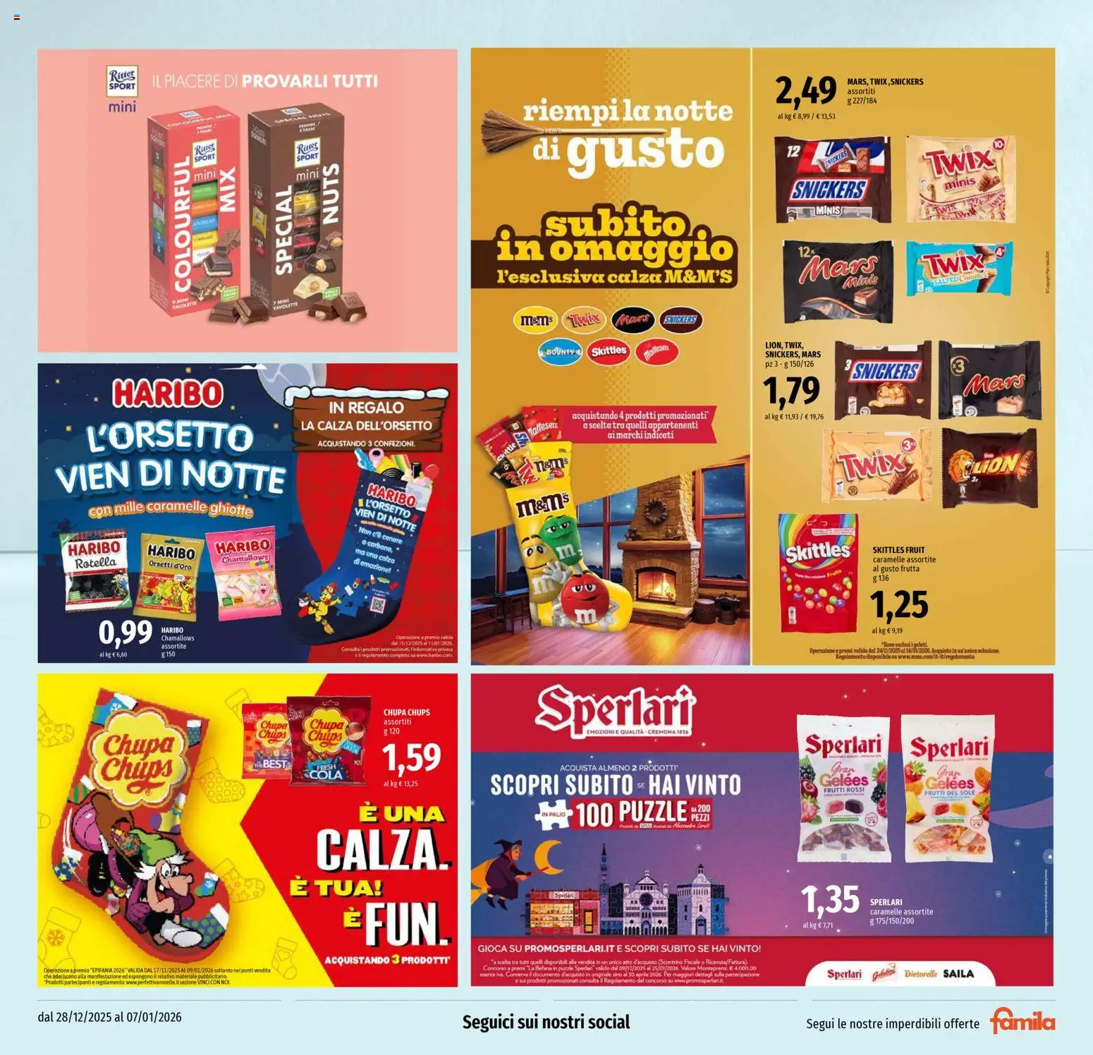 Volantino Famila del 28.12.2025 | Pagina: 15 | Prodotti: Caramelle, Frutta