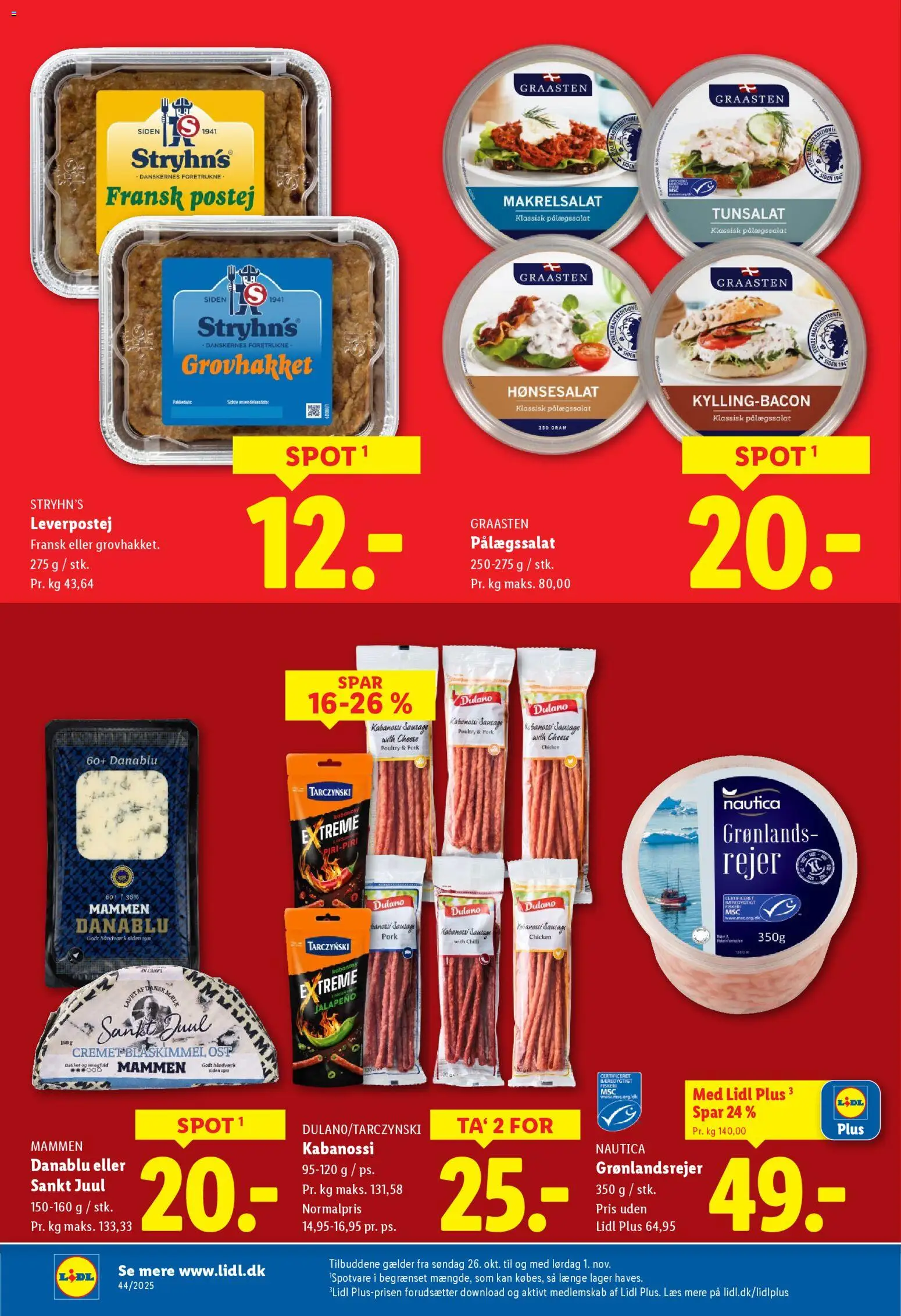 Lidl tilbudsavis – gyldig fra 26.10.2025 | Side: 6 | Produkter: Mælk, Leverpostej, Rejer, Søm