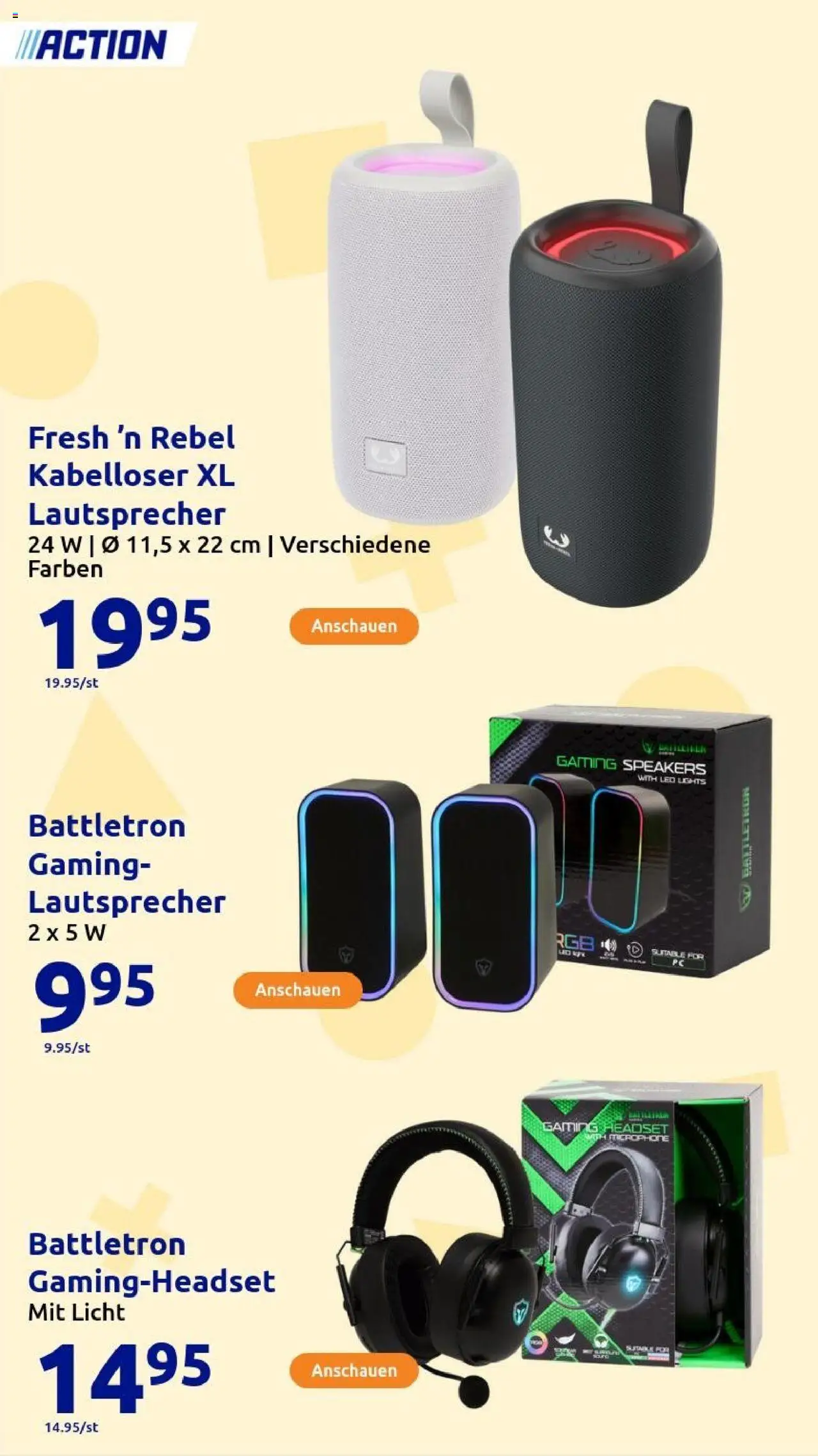 Action Prospekt – gültig ab 01.10.2025 | Seite: 150 | Produkte: Lautsprecher, Headset