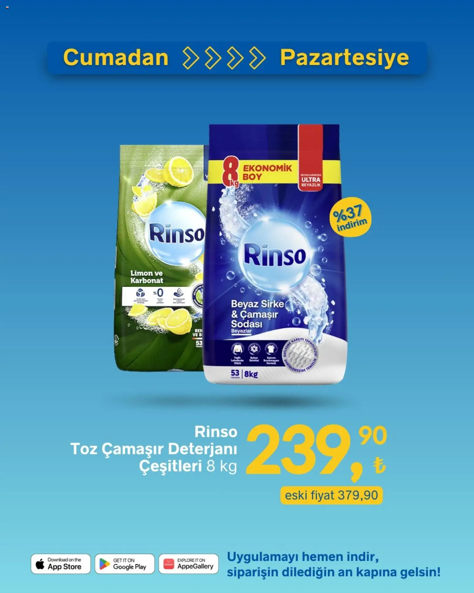 Gürmar Cumadan Pazartesiye - 30.01.2026 tarihinden itibaren geçerlidir | Sayfa: 4 | Ürünler: Çamaşır deterjanı, Sirke, Limon