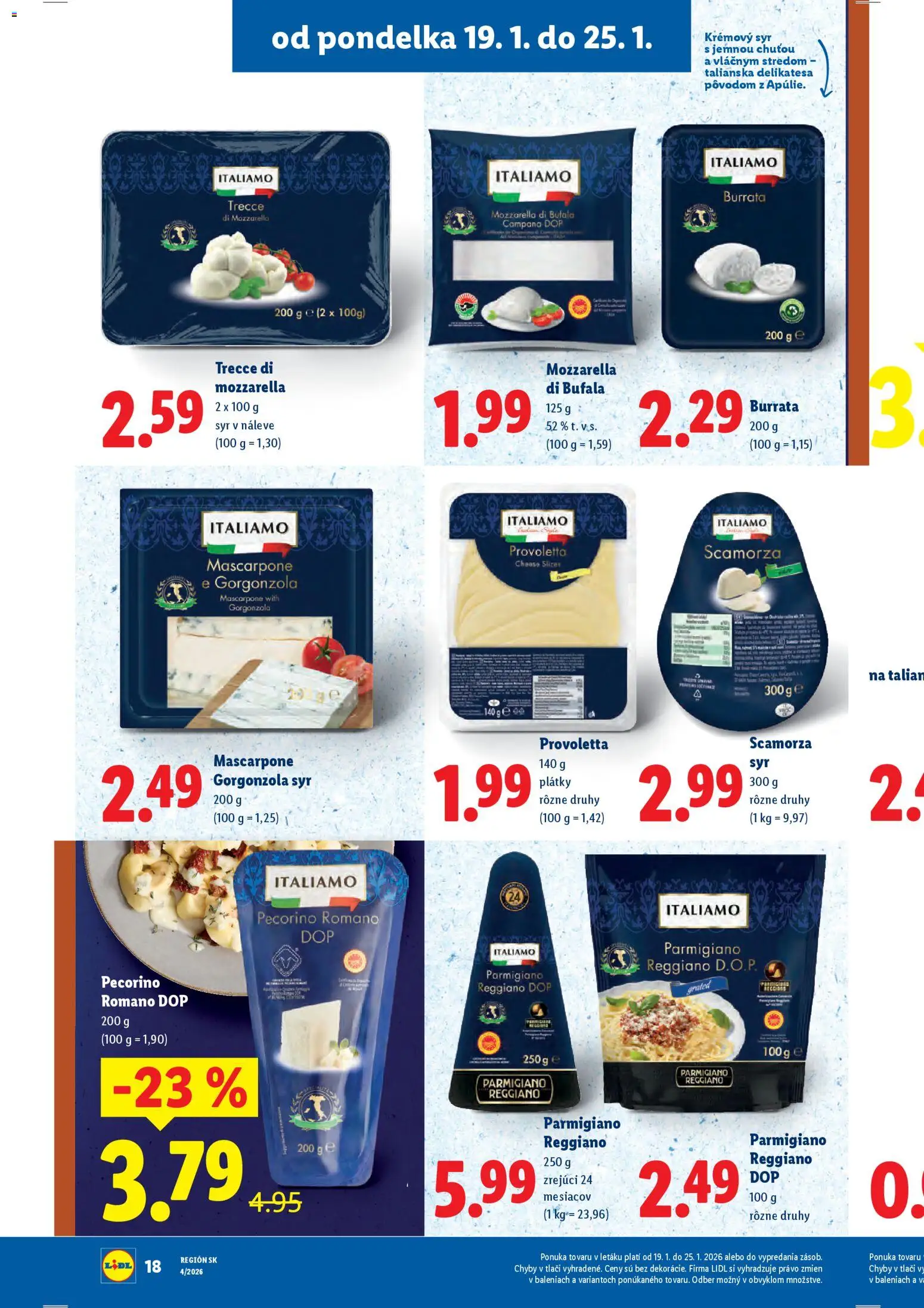 Nové Lidl akcie – leták je platný od 22.01.2026 | Strana: 52 | Produkty: Syr, Mozzarella, Mascarpone