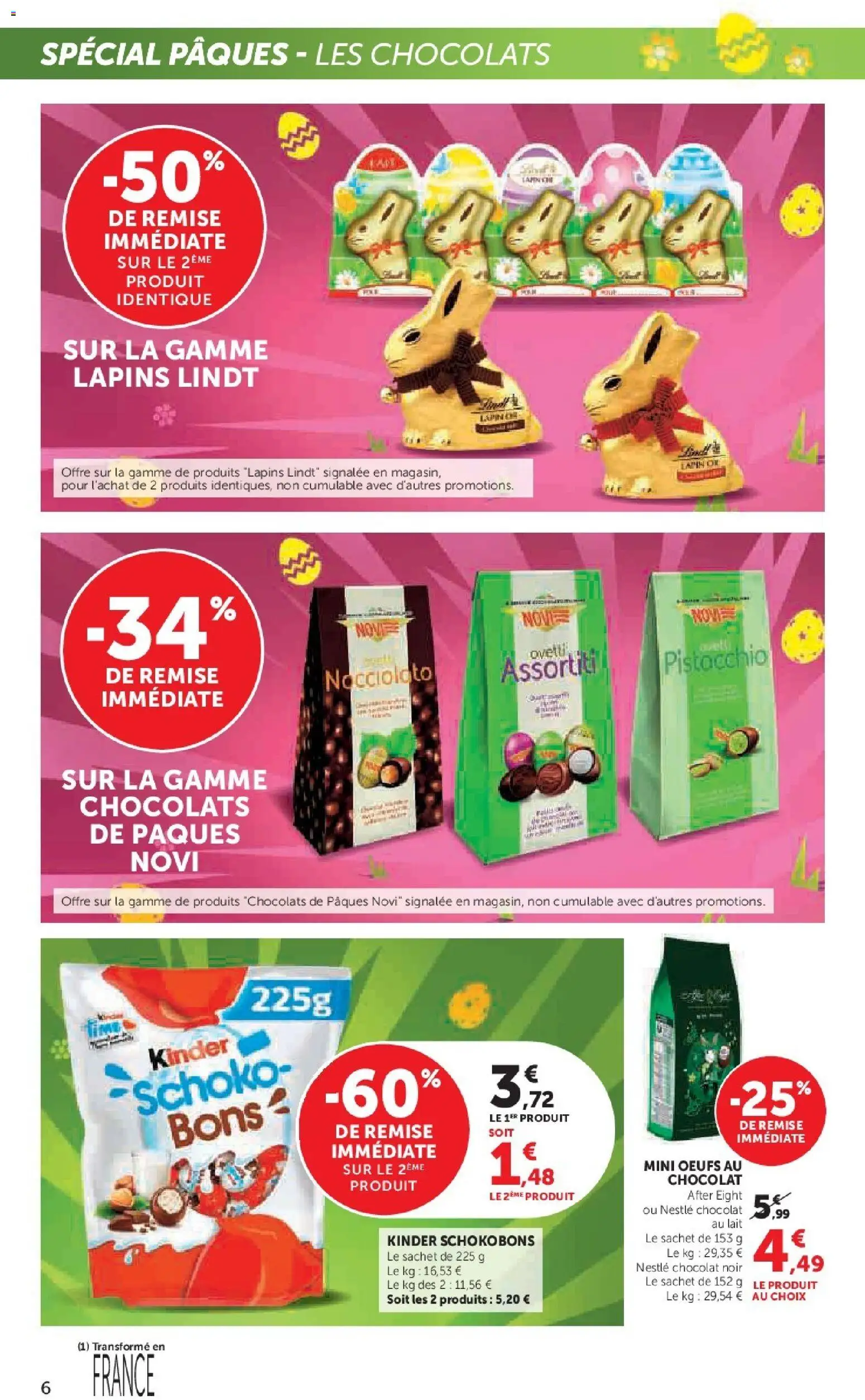 {H1} | Page: 6 | Produits: Lait, Œufs, Chocolat, Lindt