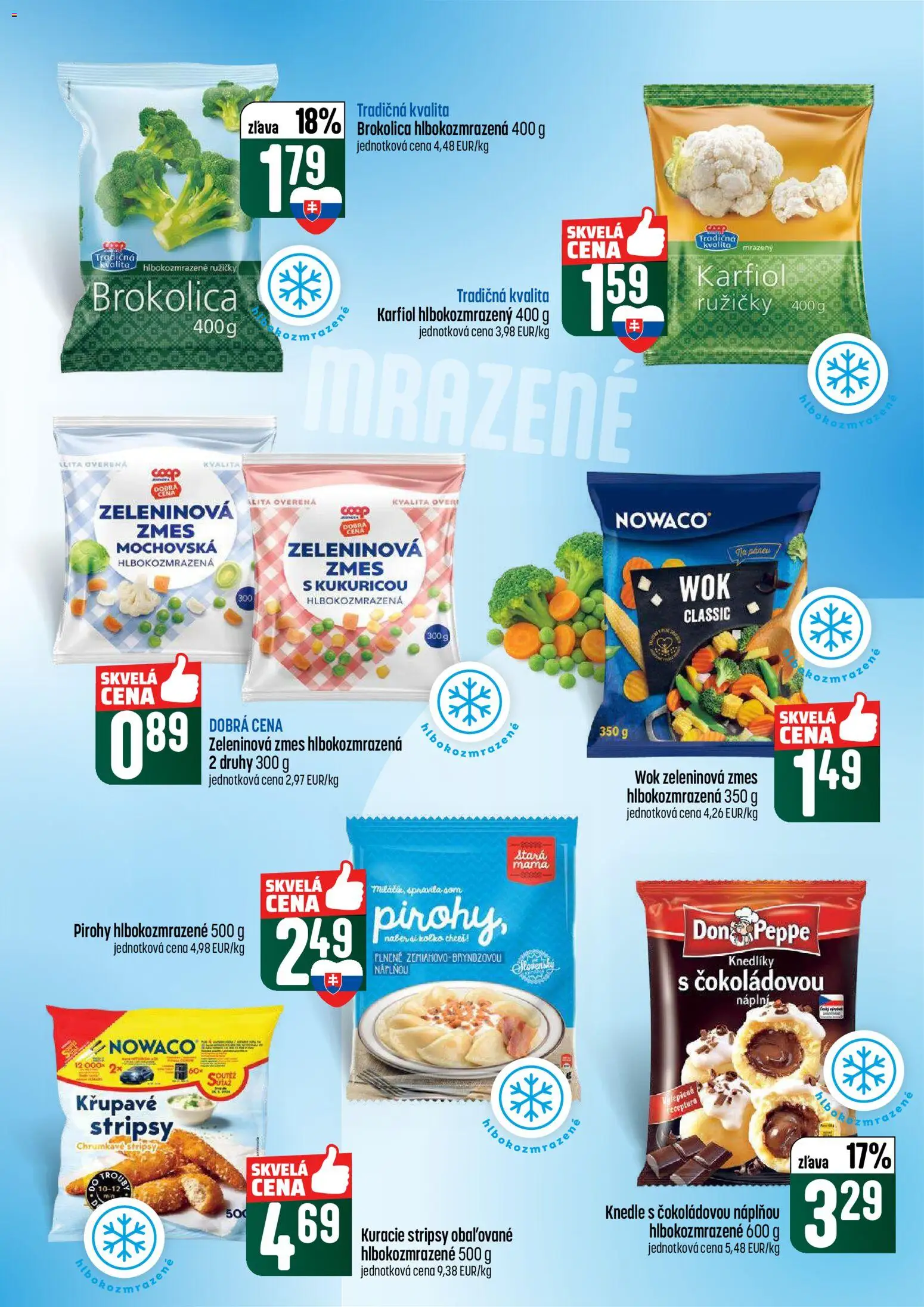 Nové COOP Jednota akcie – leták je platný od 22.01.2026 | Strana: 19 | Produkty: Pirohy, Karfiol, Brokolica