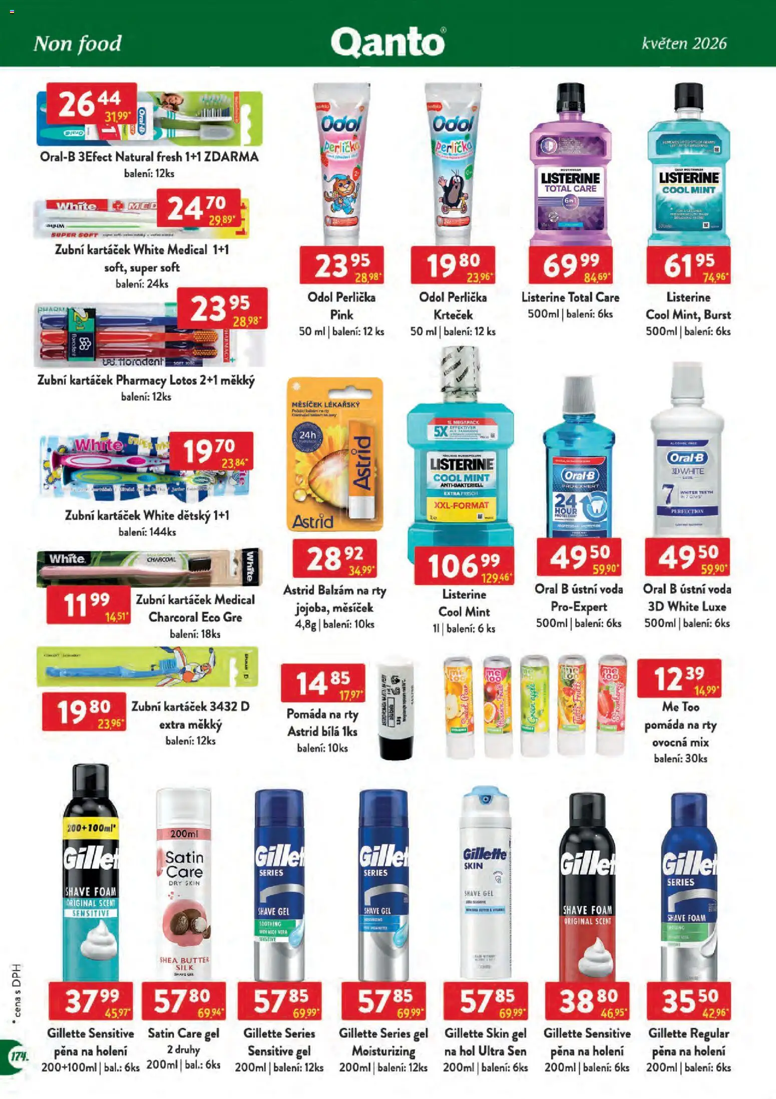 Astur & Qanto leták - Velkoobchod 05/2026 od 01.05.2026 | Strana: 174 | Produkty: Pěna na holení, Zubní kartáček, Apple, Listerine