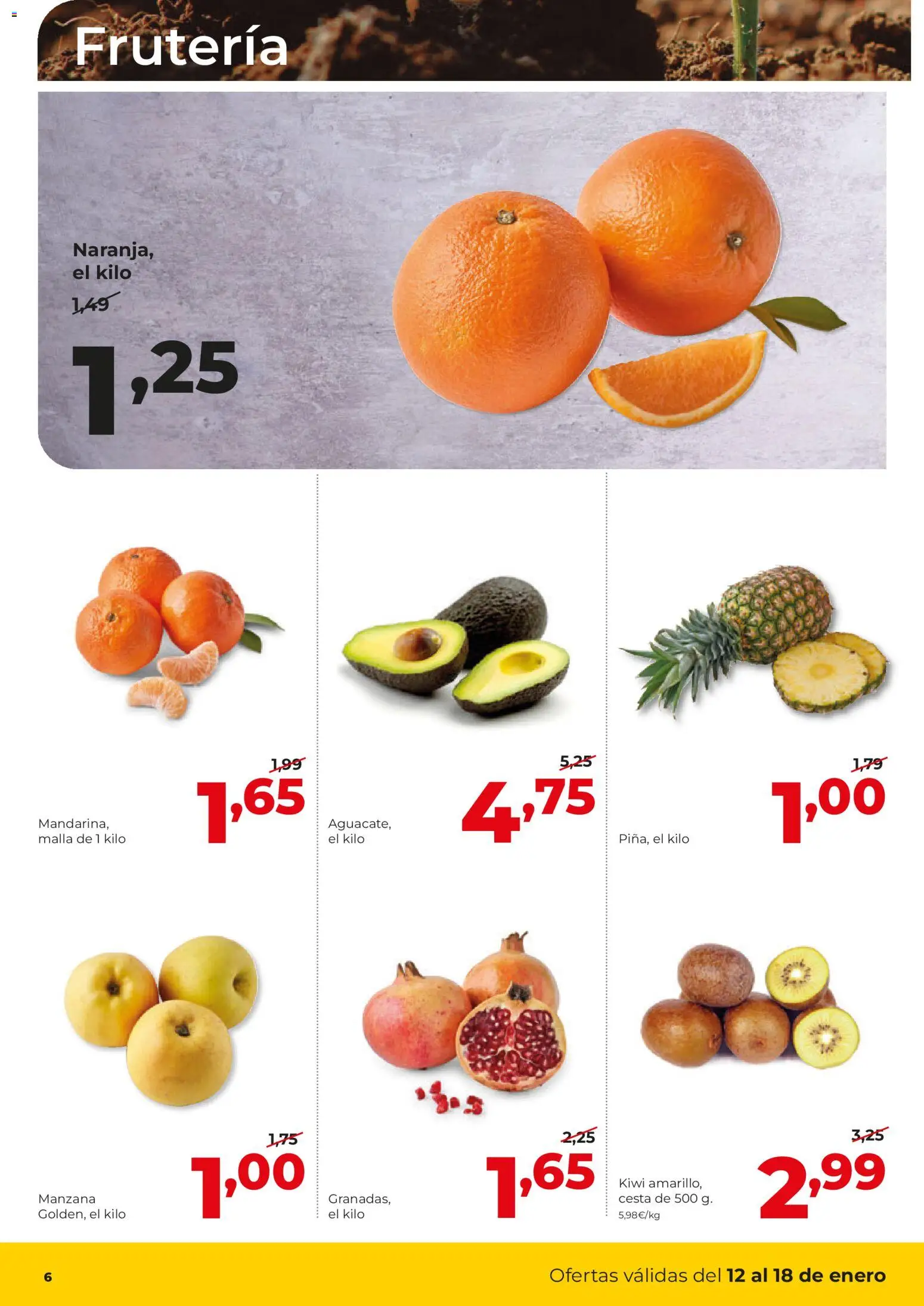 Alimerka folleto Asturias │ válido desde el 12.01.2026 | Página: 6 | Productos: Kiwi, Manzana, Cesta