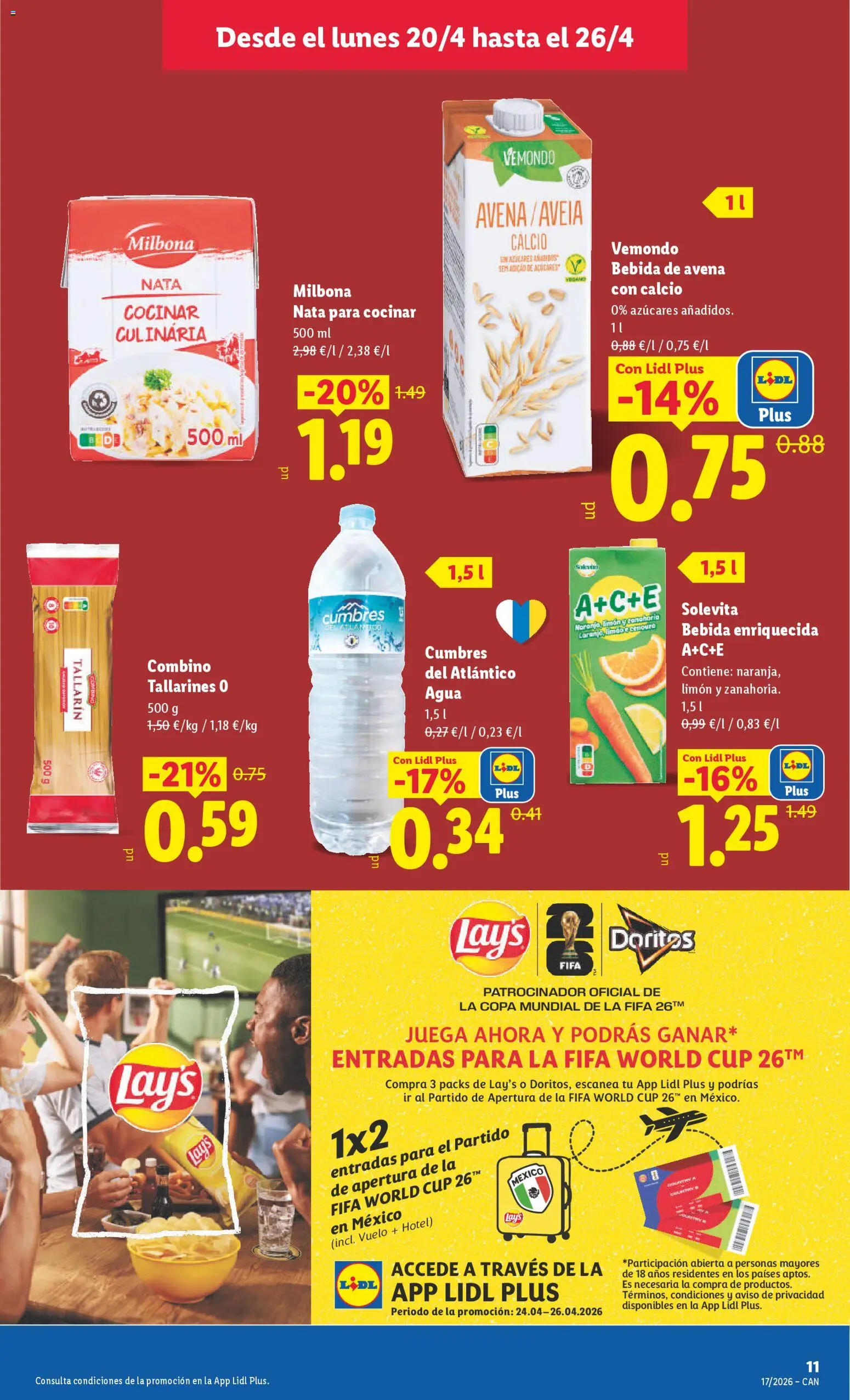 Lidl Canarias │ válido desde el 20.04.2026 | Página: 13 | Productos: Πιατοθήκη, Zanahoria, Bebida de avena, Juega