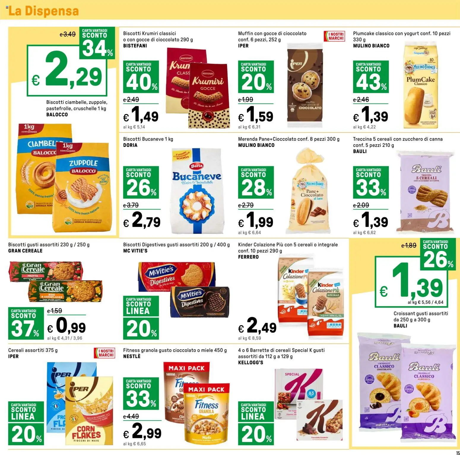 Volantino Iper del 16.04.2026 | Pagina: 15 | Prodotti: Yogurt, Cioccolato, Fiocchi, Mais