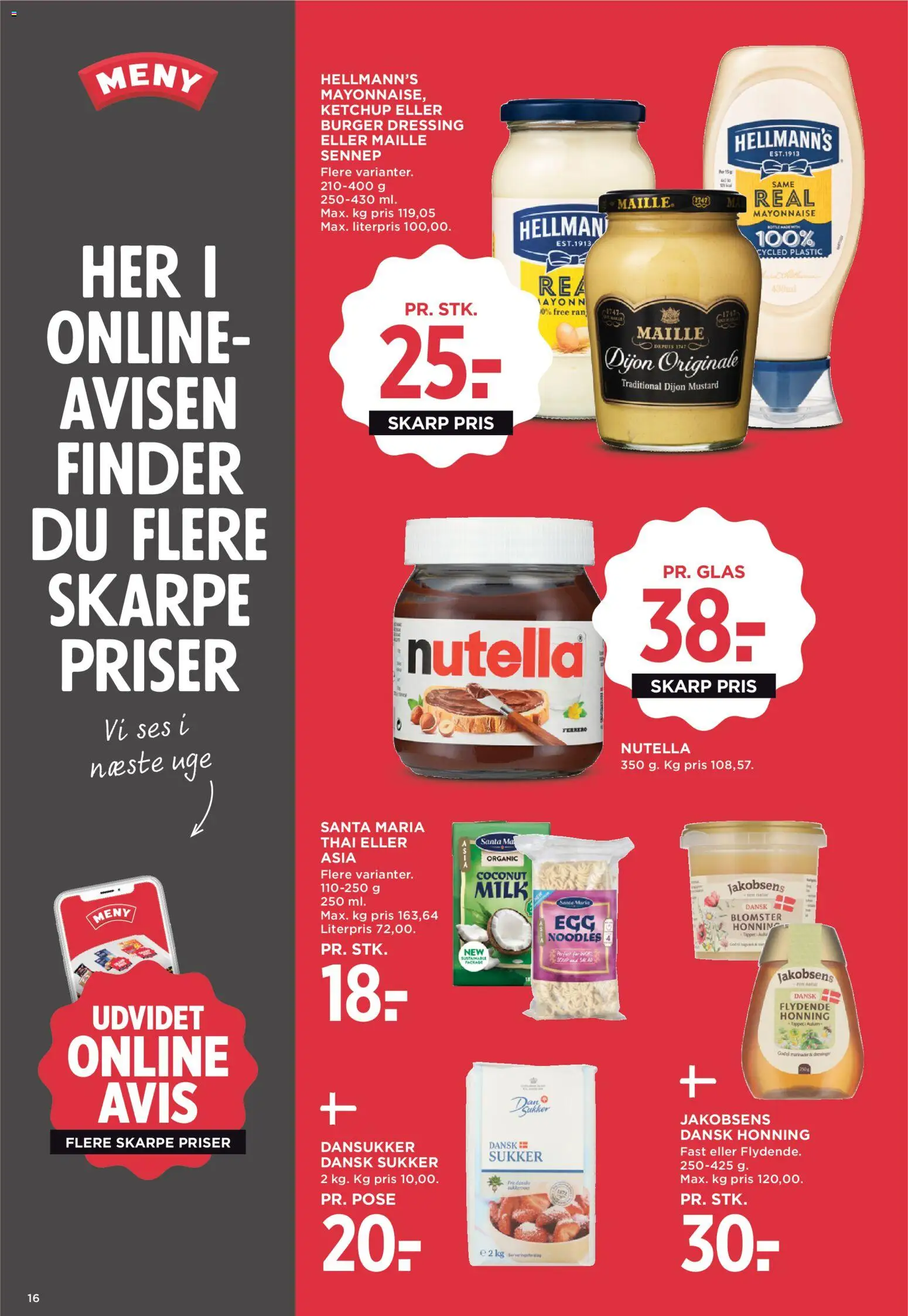 Meny tilbudsavis – gyldig fra 20.02.2026 | Side: 21 | Produkter: Dressing, Sennep, Honning, Sukker