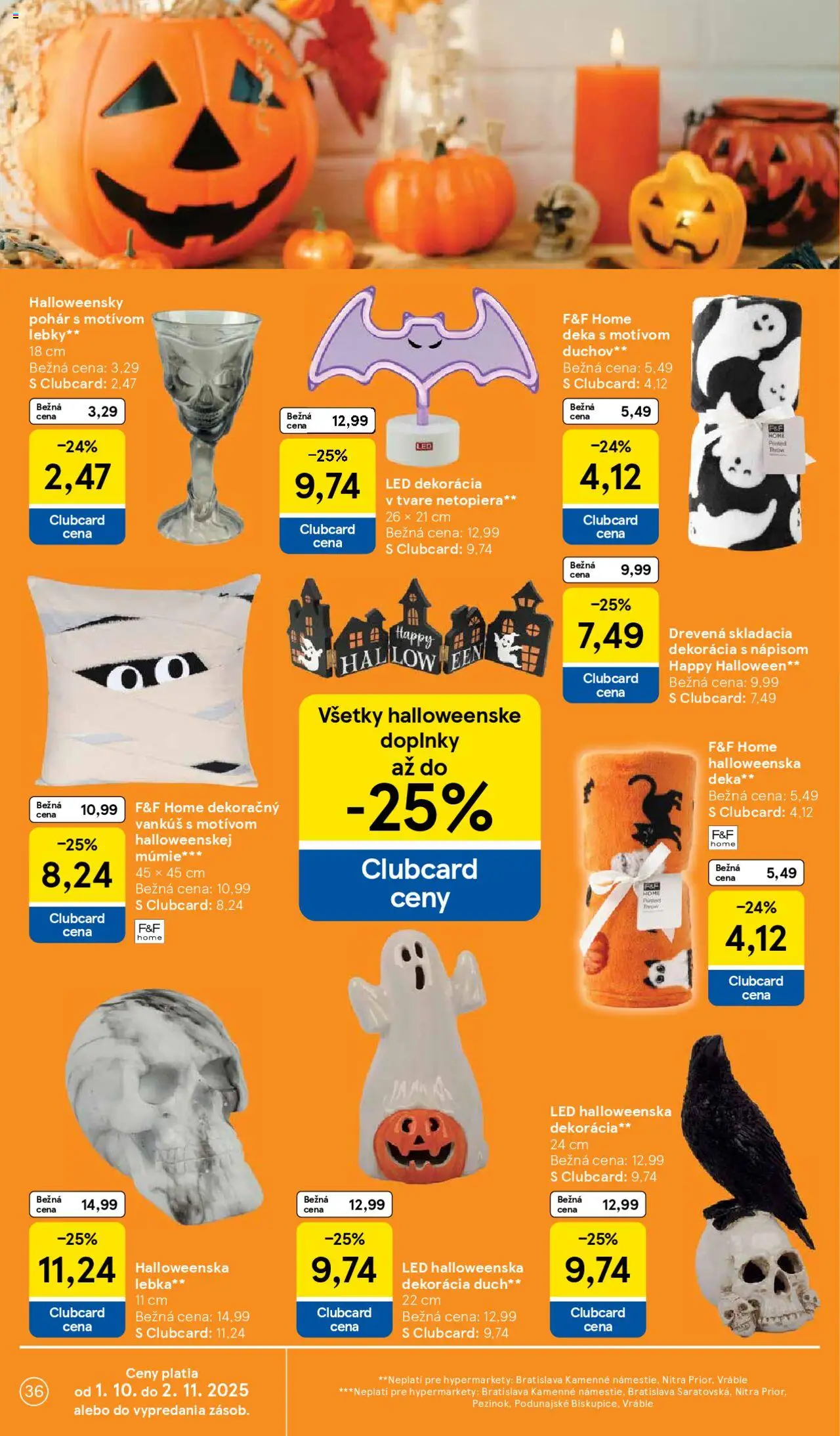 Nové Tesco akcie – leták je platný od 08.10.2025 | Strana: 36 | Produkty: Vankúš, Led