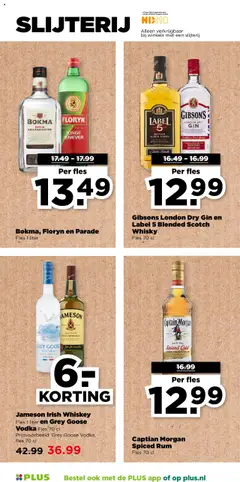 Gibsons London Dry Gin en Label 5 Blended Scotch Whisky, Fles 70 cl - Voorbeeld van een folder van Plus, geldig van 22.10.2025 | Pagina: 35