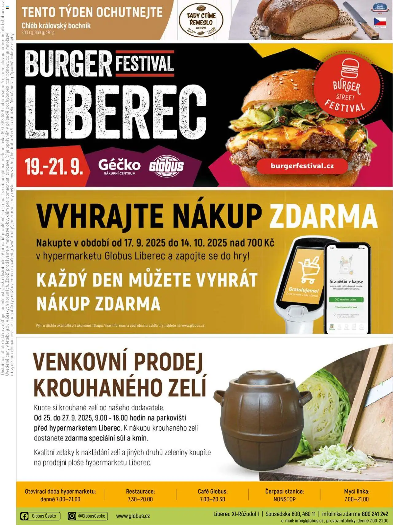 Globus leták - Liberec od 17.09.2025 | Strana: 31 | Produkty: Burger, Globus, Chléb, Zelí